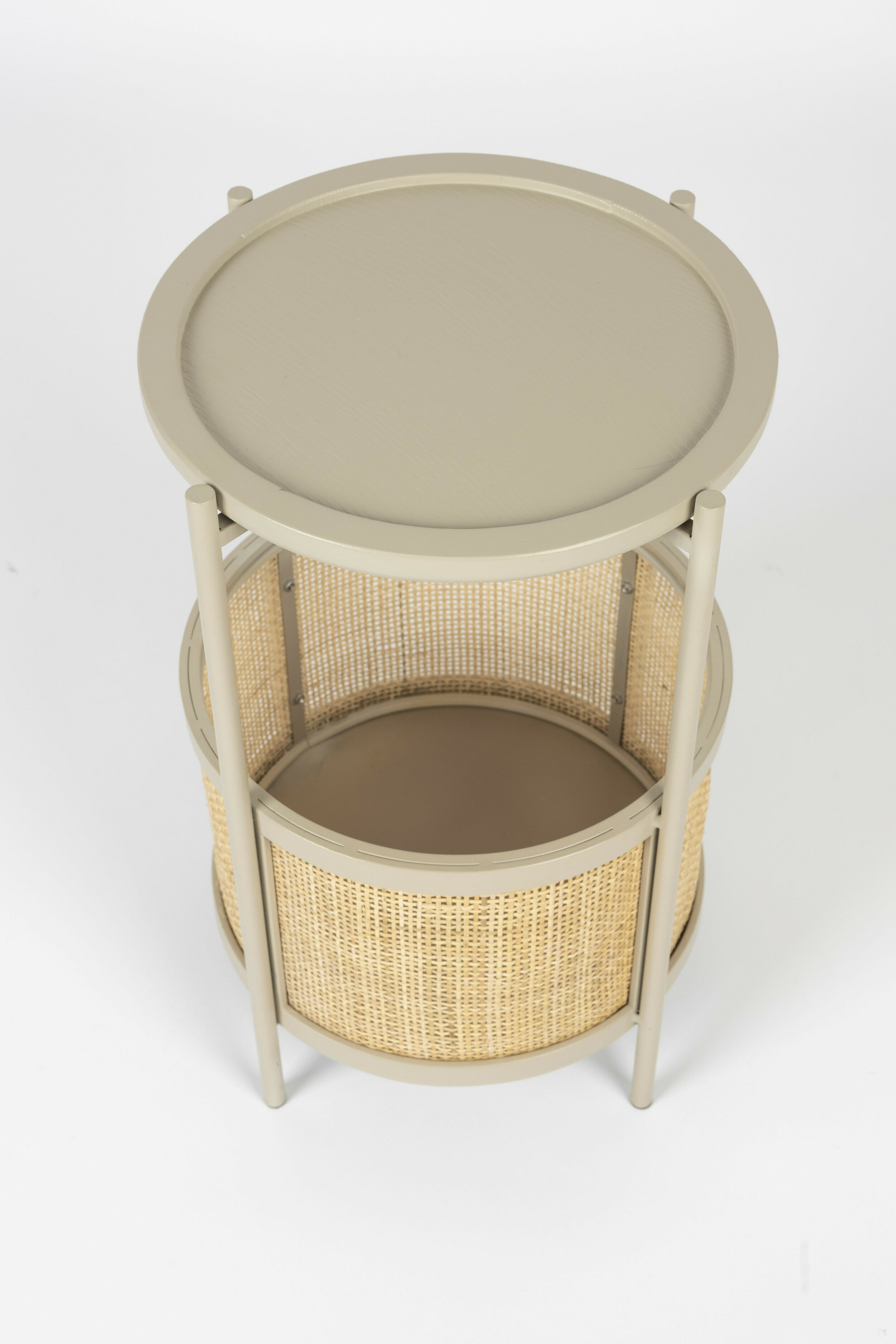 ZILT Ronde Bijzettafel 'Maddie' Rotan, kleur Zand