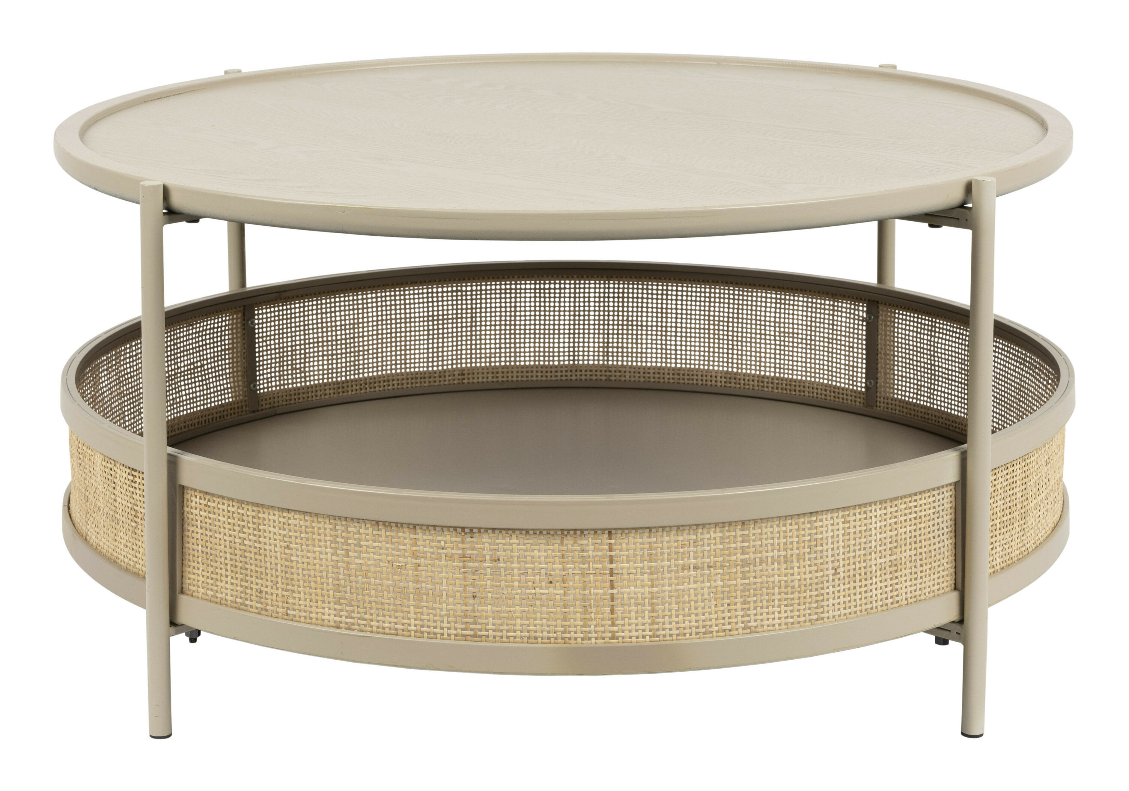 ZILT Ronde Salontafel 'Maddie' Rotan, kleur Zand