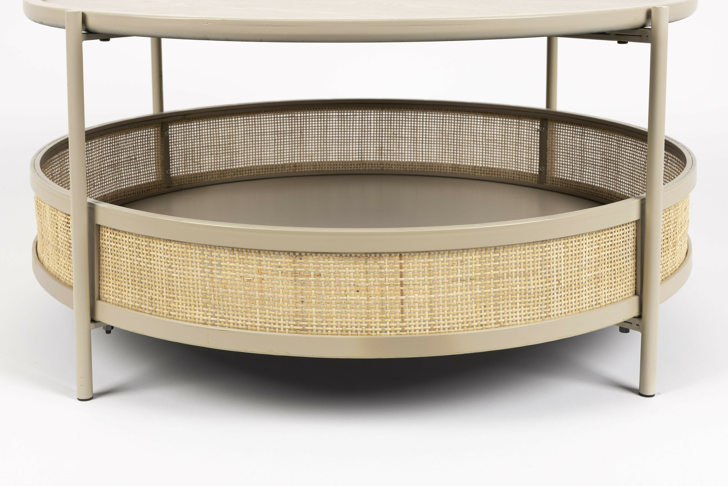 ZILT Ronde Salontafel 'Maddie' Rotan, kleur Zand