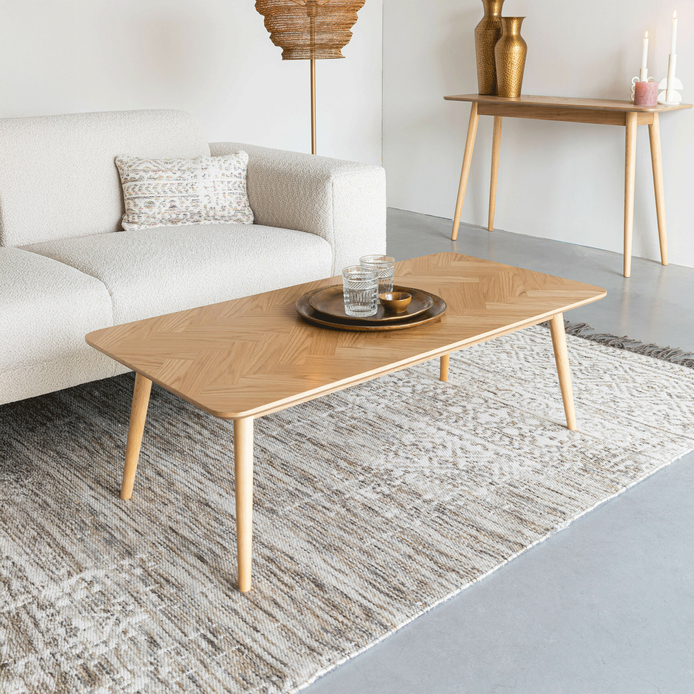 ZILT Salontafel 'Hany' Visgraat, 120 x 60cm