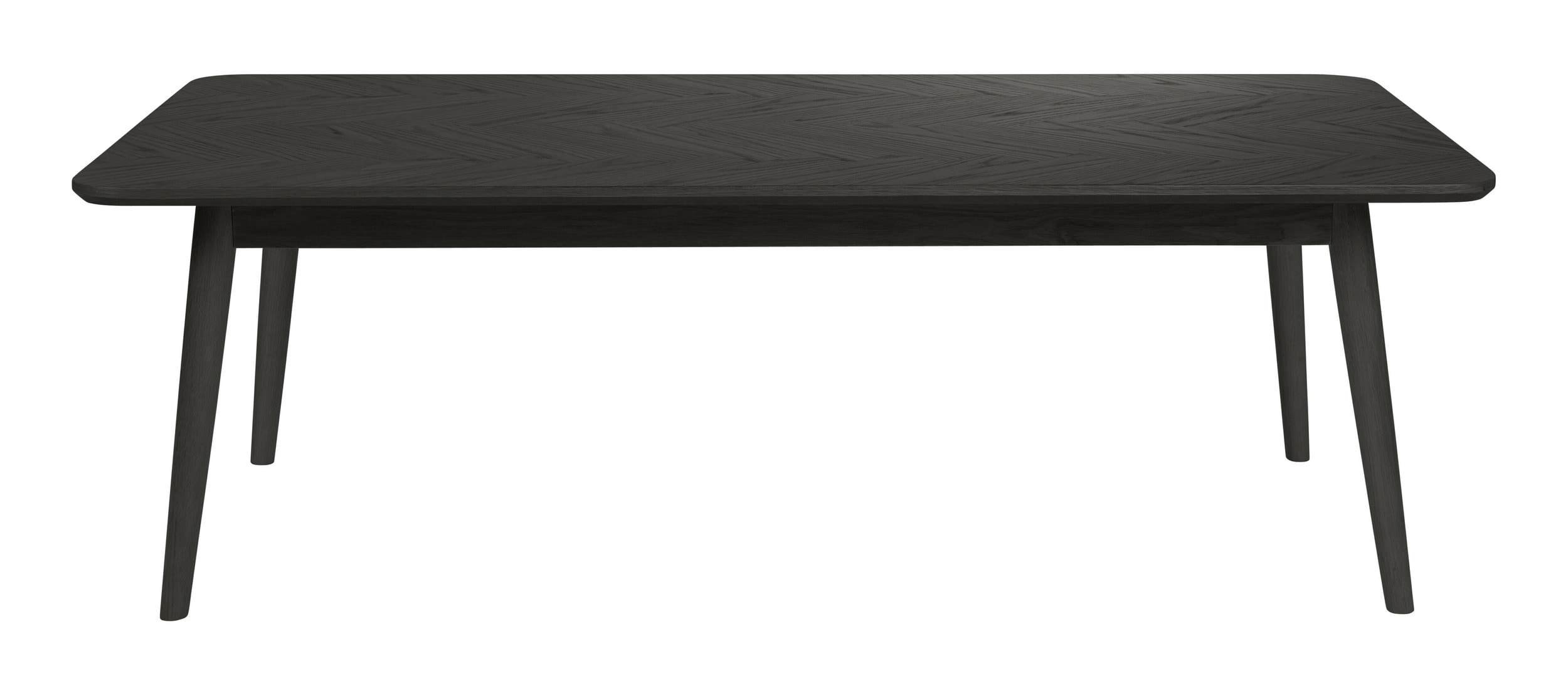 ZILT Salontafel 'Hany' Essenhout Visgraat, 120 x 60cm, kleur Zwart