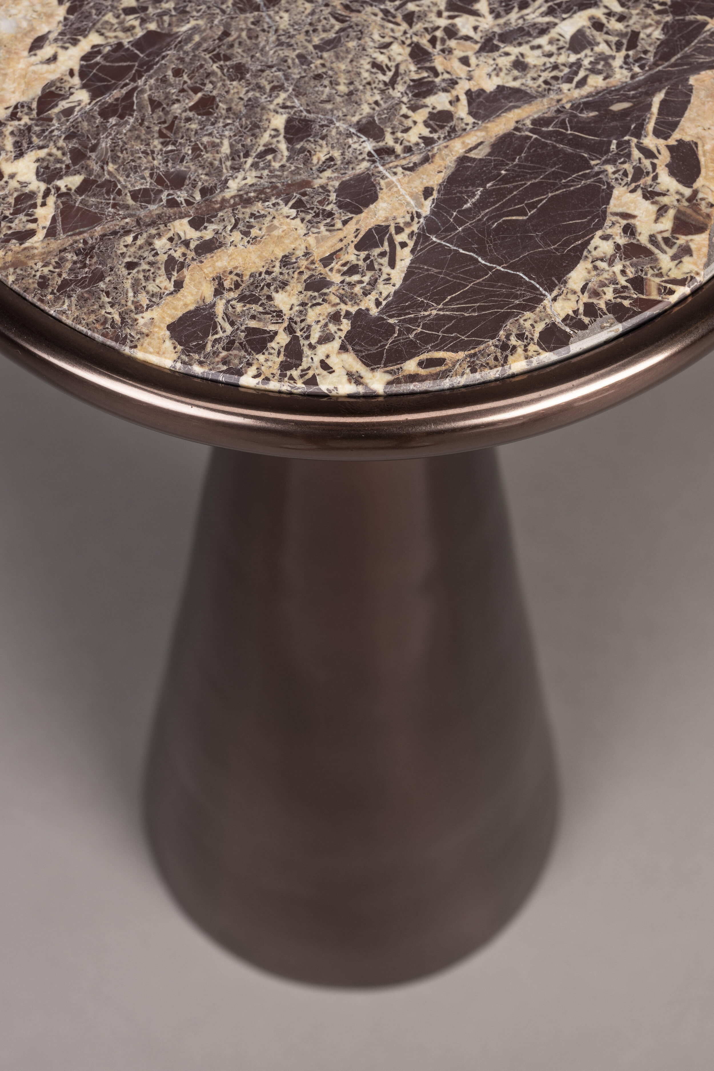 Dutchbone Ronde Bijzettafel 'Mount' Marmer, 25cm