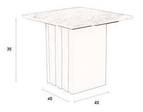 Dutchbone Bijzettafel 'Clayton' Marmer, 40cm