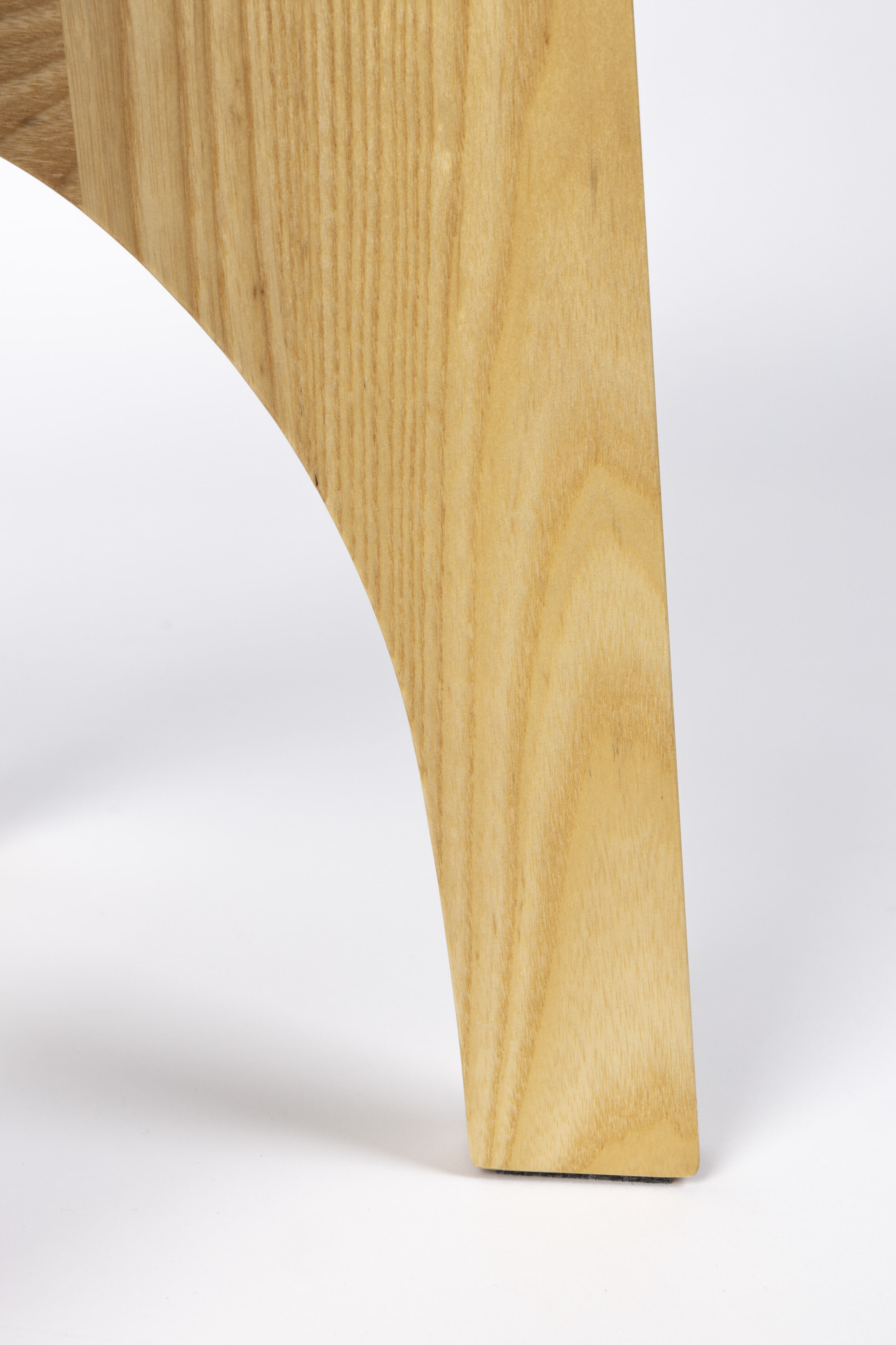 Zuiver Ronde Bijzettafel 'Kobe' Essenhout en glas, 45cm