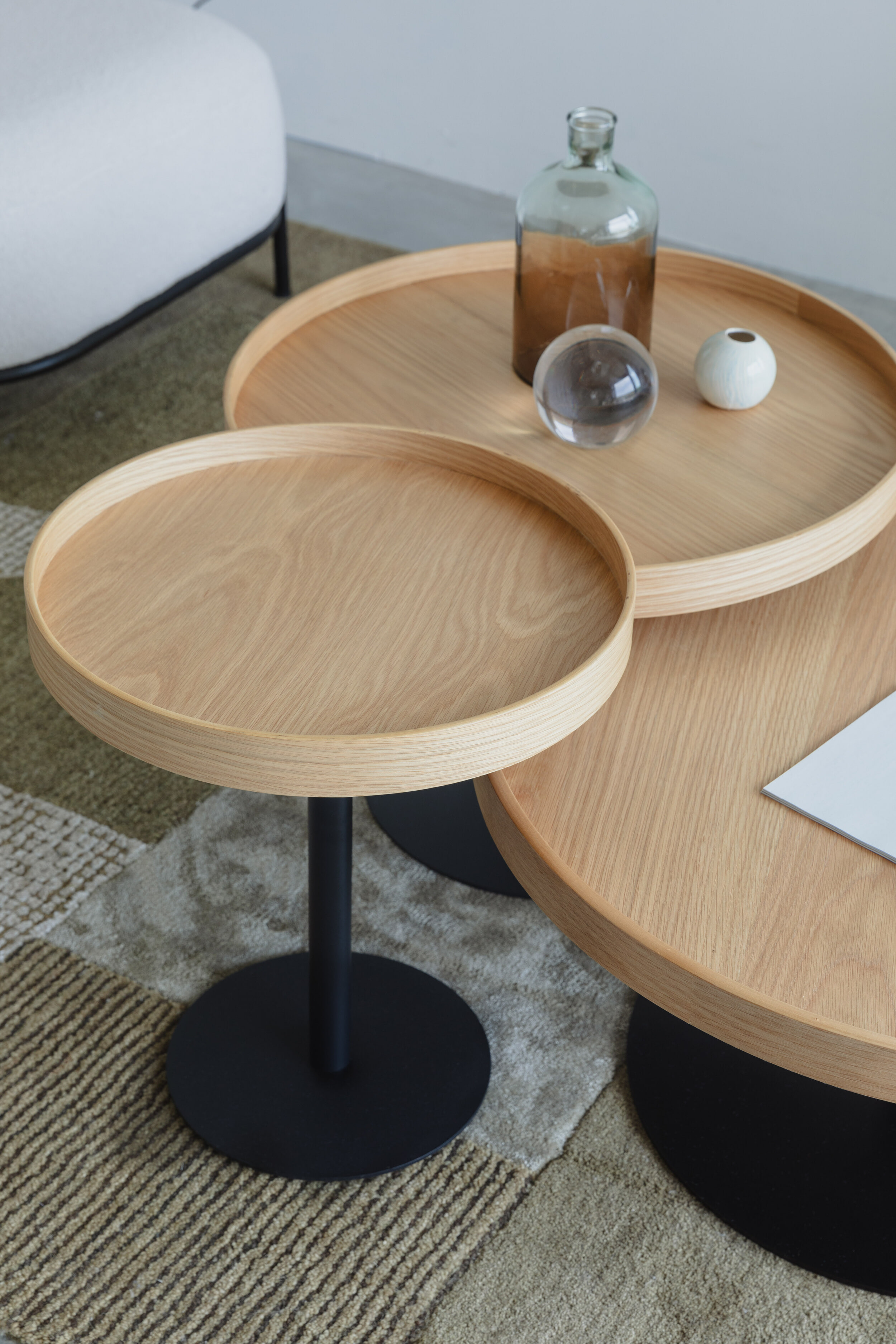 ZILT Ronde Salontafel 'Andreanna' 70cm, kleur Eiken