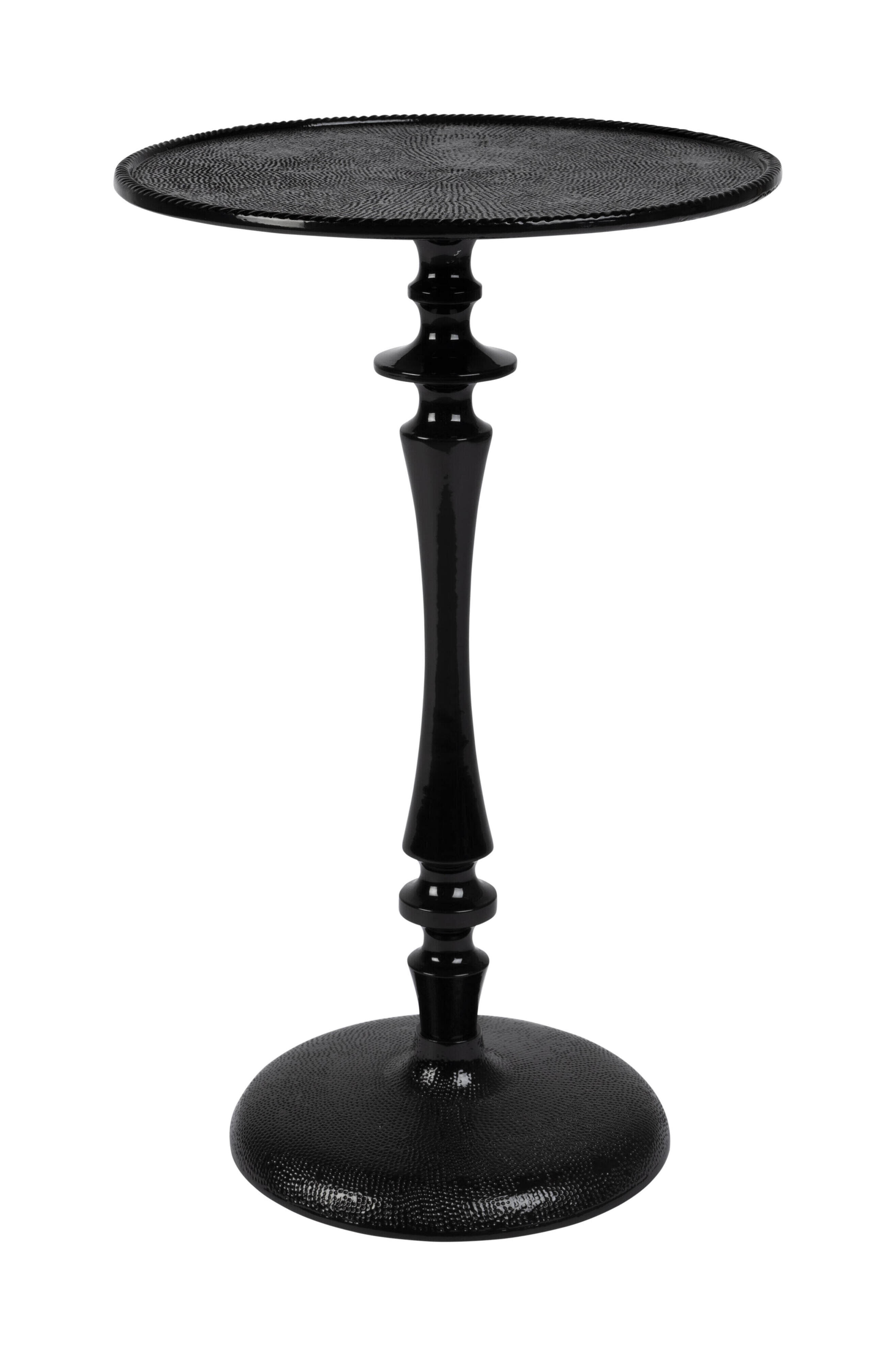 Dutchbone Ronde Bijzettafel Odessa Epoxy, 36cm - Zwart