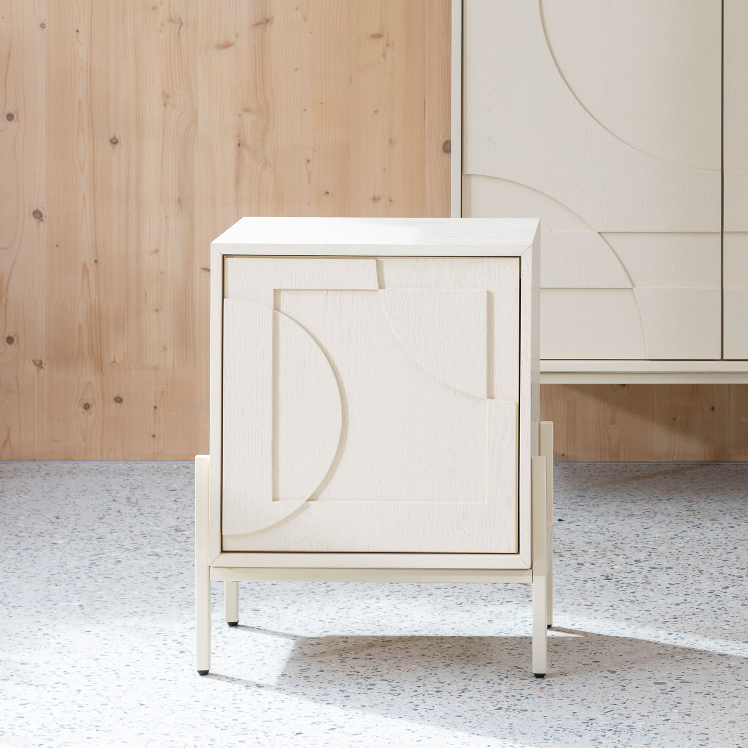 Zuiver Nachtkastje Faces Eikenhout, 45 x 35cm - Beige