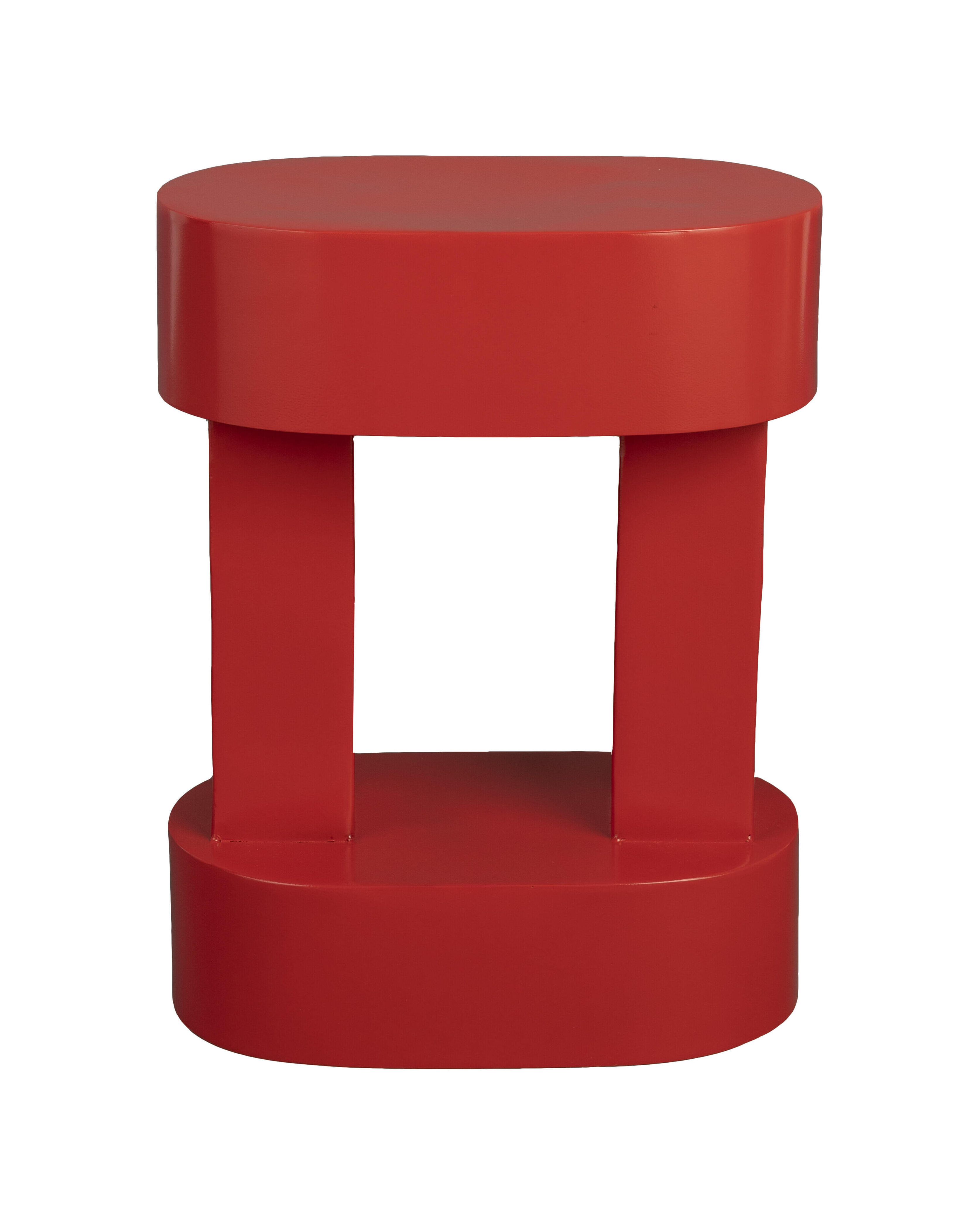 Dutchbone Bijzettafel Magenta 36 x 20cm - Rood - Ovaal