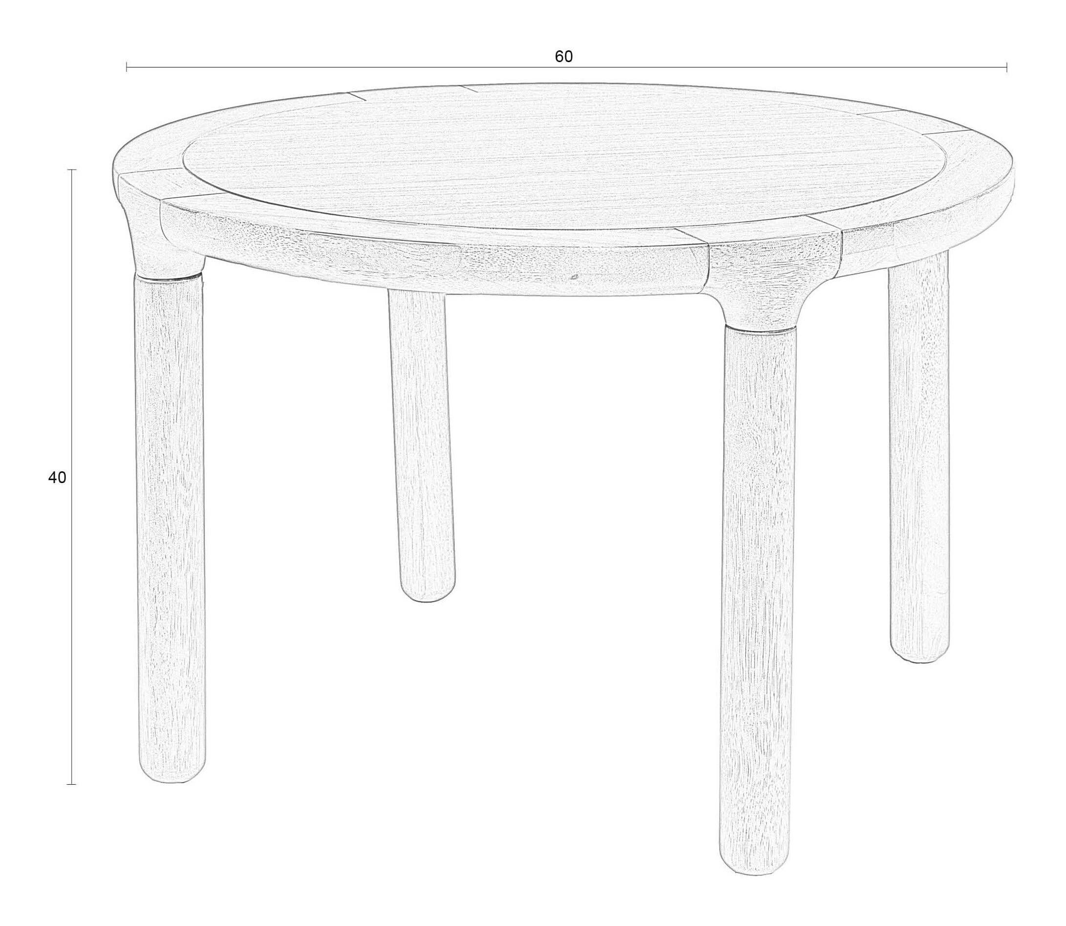 Zuiver Ronde Salontafel 'Storm' Eikenhout, 60cm, kleur Zwart