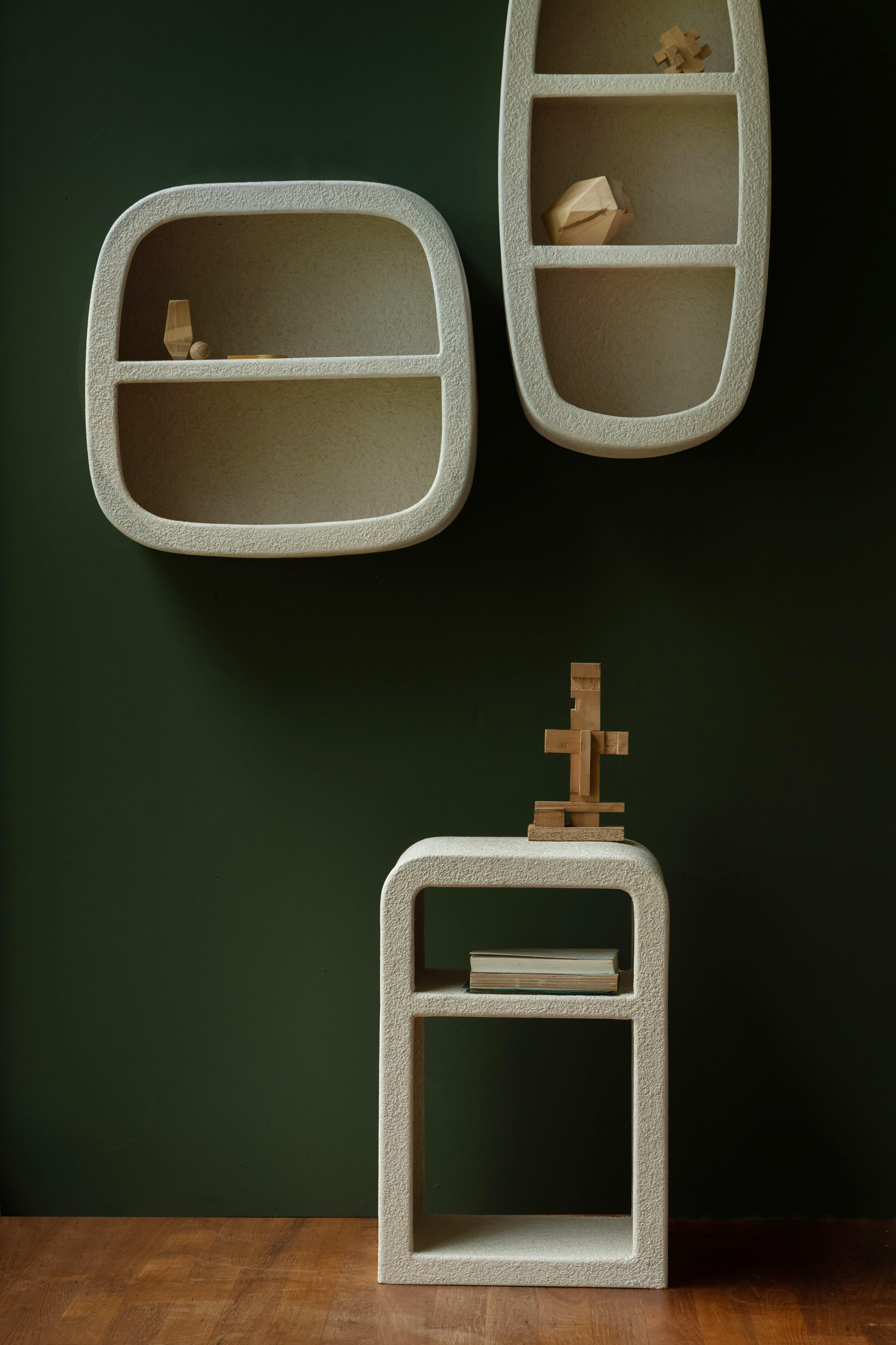 Dutchbone Nachtkastje 'Veda' 30 x 40cm, kleur beige