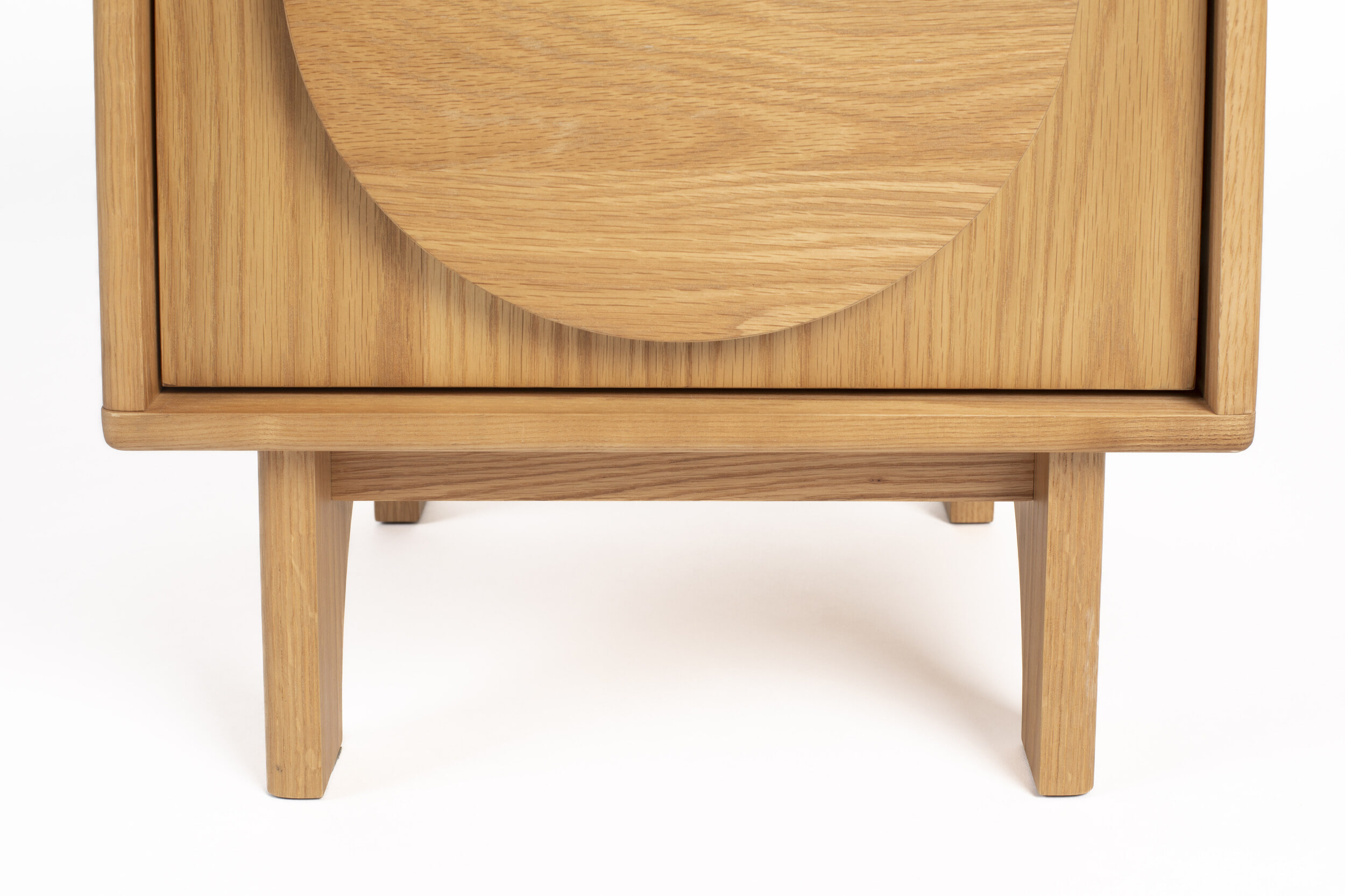 Zuiver Bijzettafel/Nachtkastje 'Groove' Eikenhout, Met 2 laden