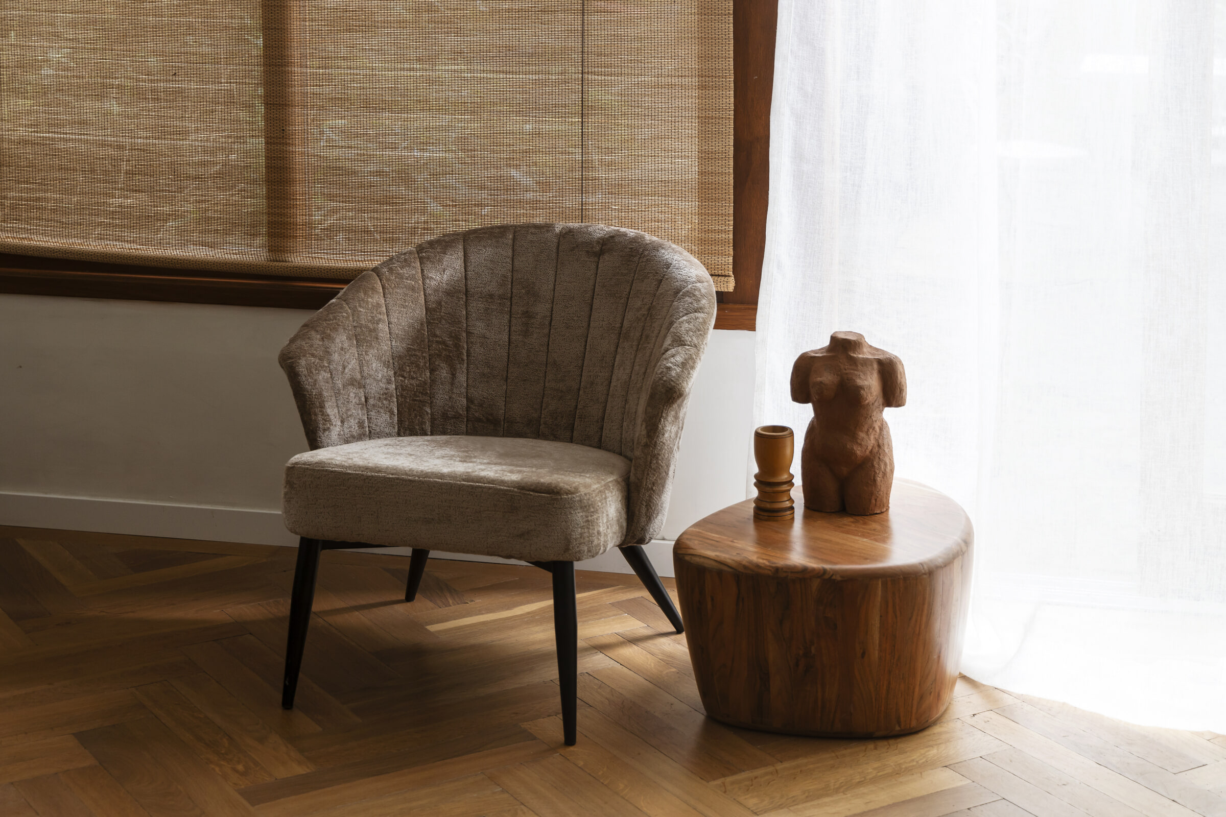 Dutchbone Organische Salontafel 'Ayla' Acaciahout, 58 x 45cm