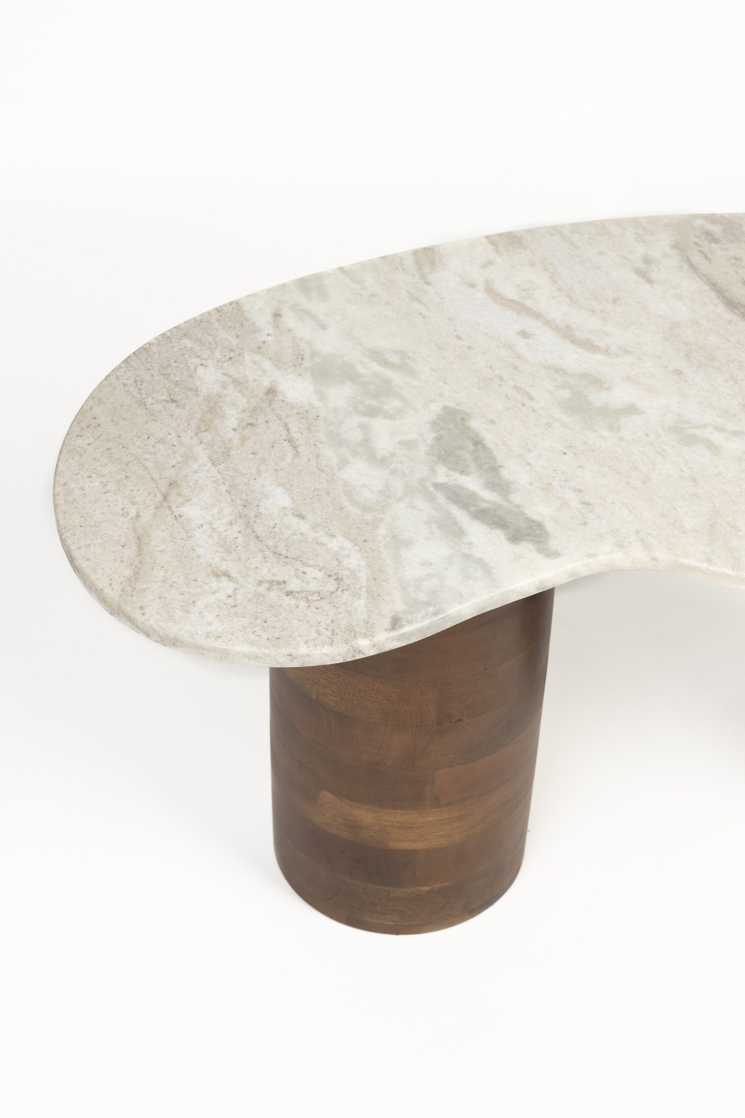ZILT Organische Salontafel 'Patty' Marmer en mangohout, 86 x 48cm