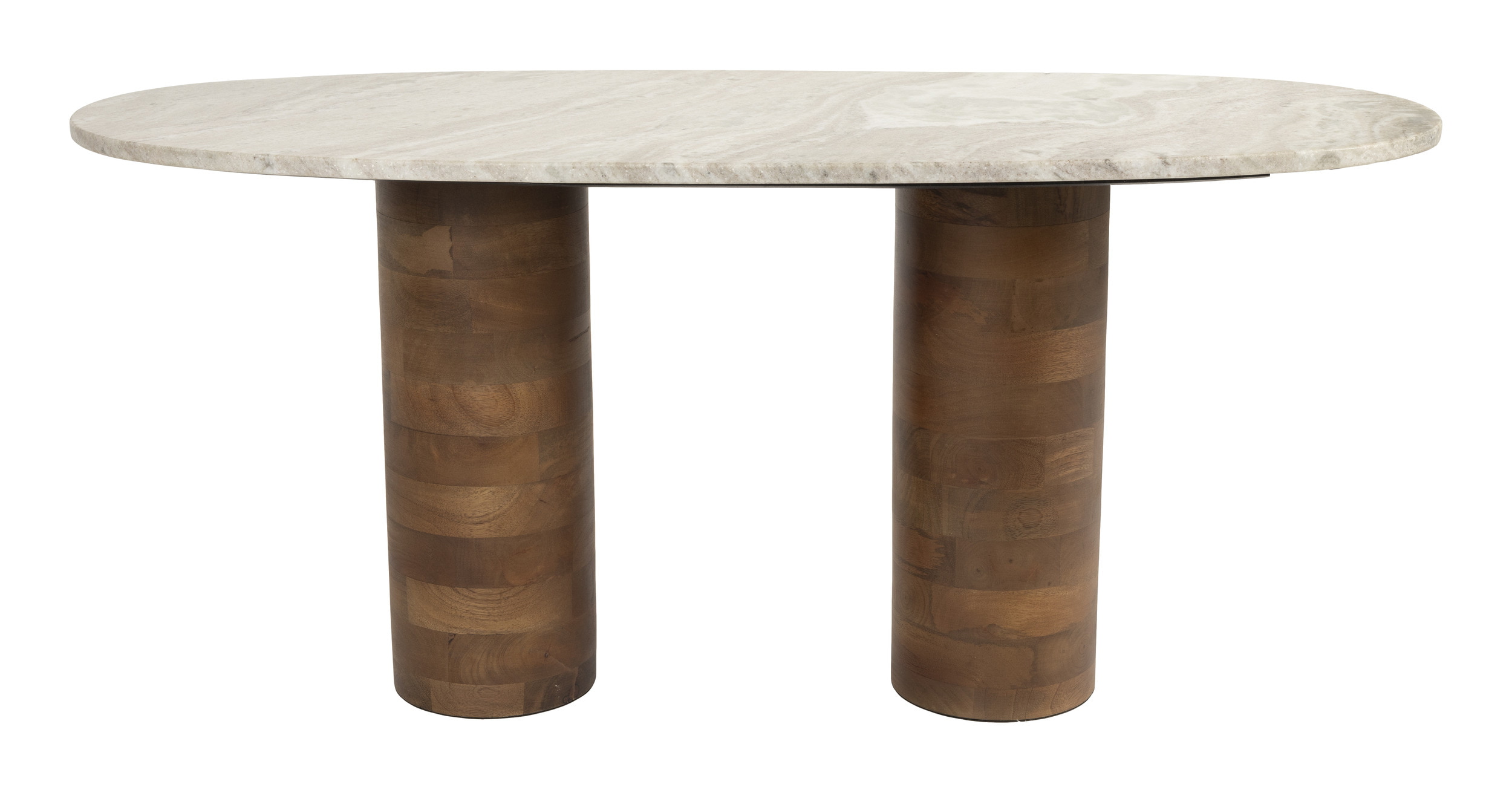 ZILT Salontafel 'Danicia' Marmer en Mangohout, 100 x 40cm