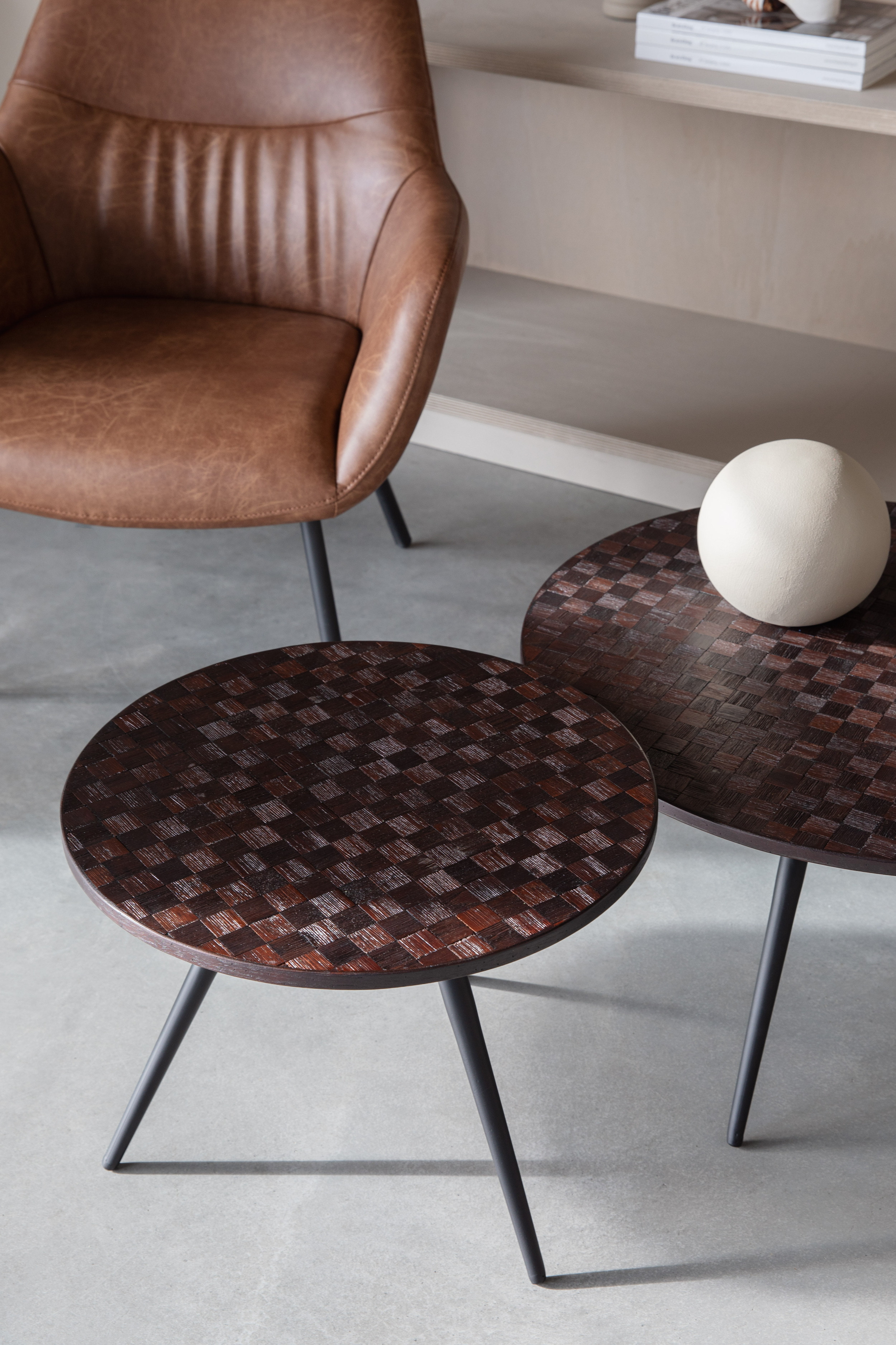 ZILT Salontafel 'Yasmijn' Teakhout, Set van 2 stuks