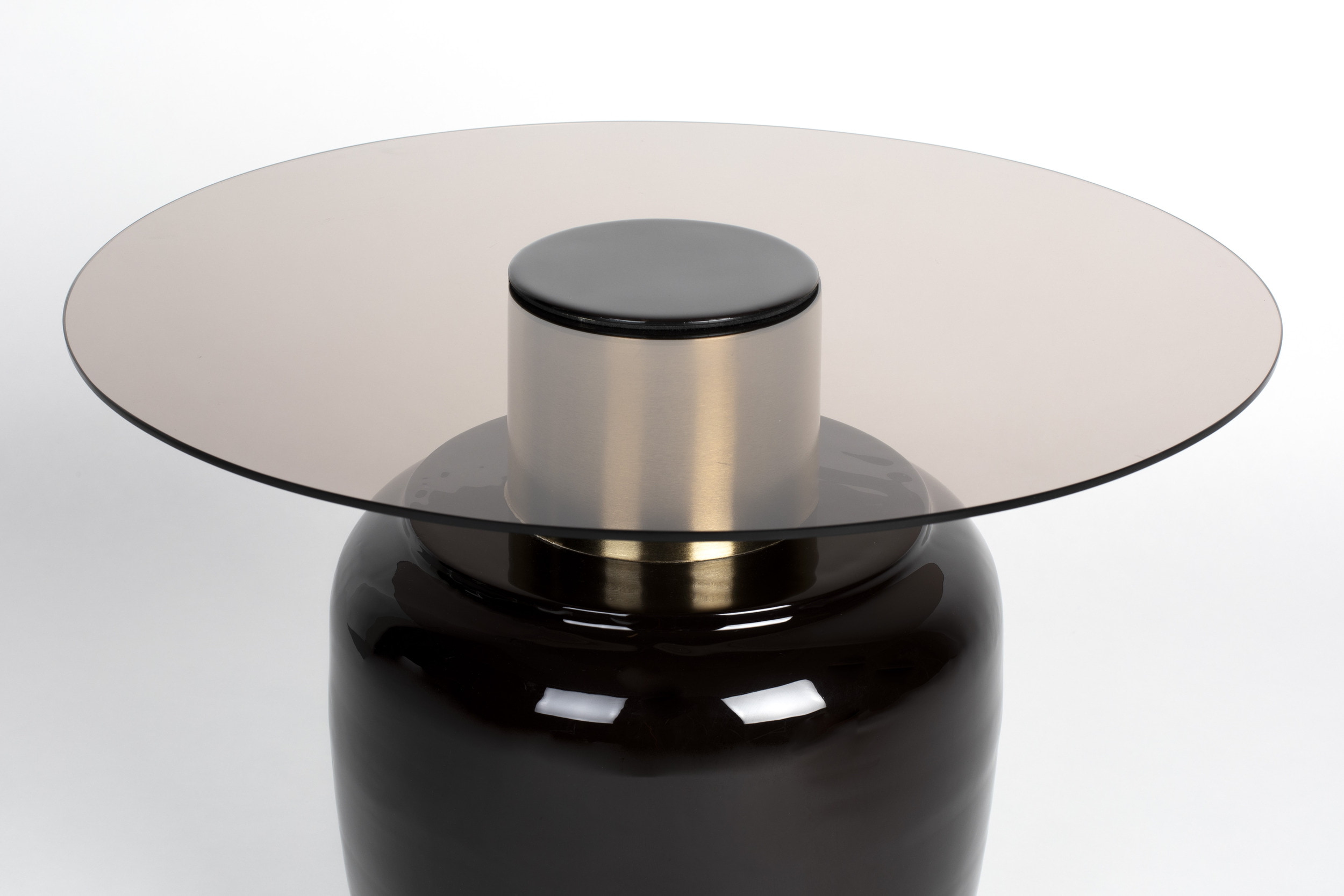 ZILT Ronde Bijzettafel 'Freddy' Glas, 59cm