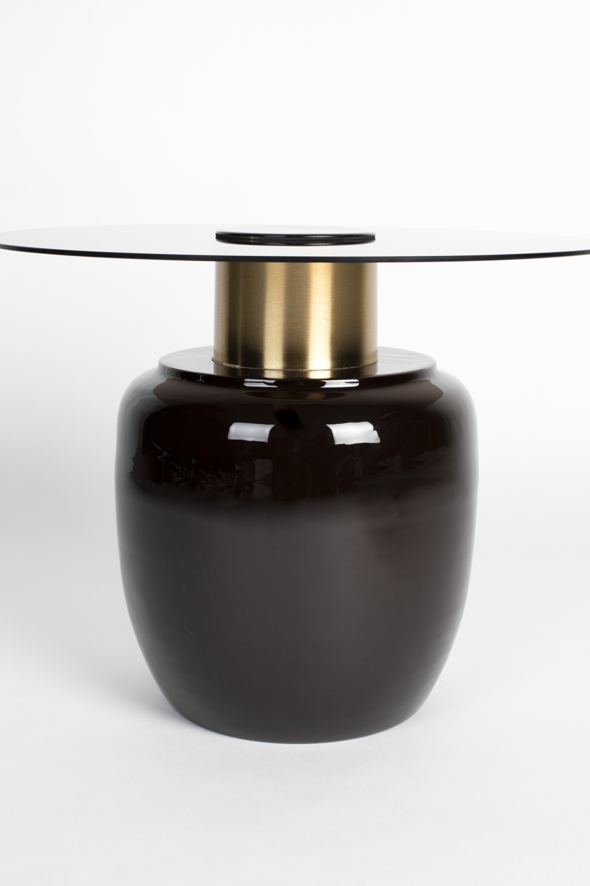 ZILT Ronde Bijzettafel 'Freddy' Glas, 59cm
