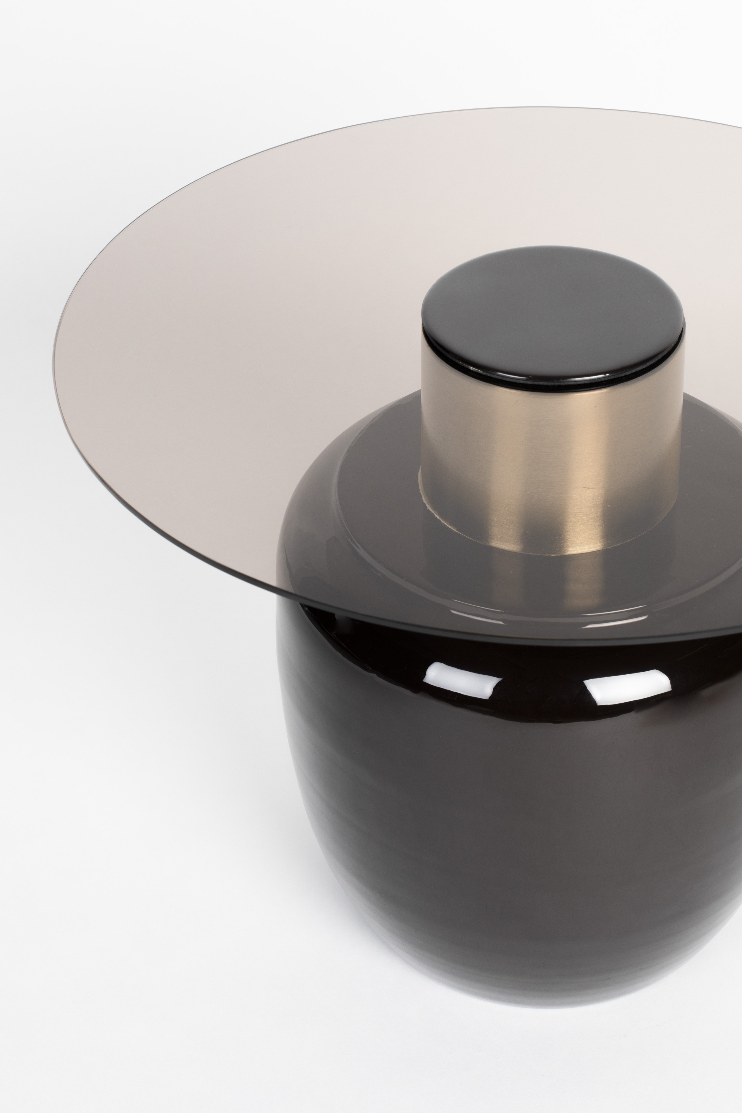 ZILT Ronde Bijzettafel 'Freddy' Glas, 59cm