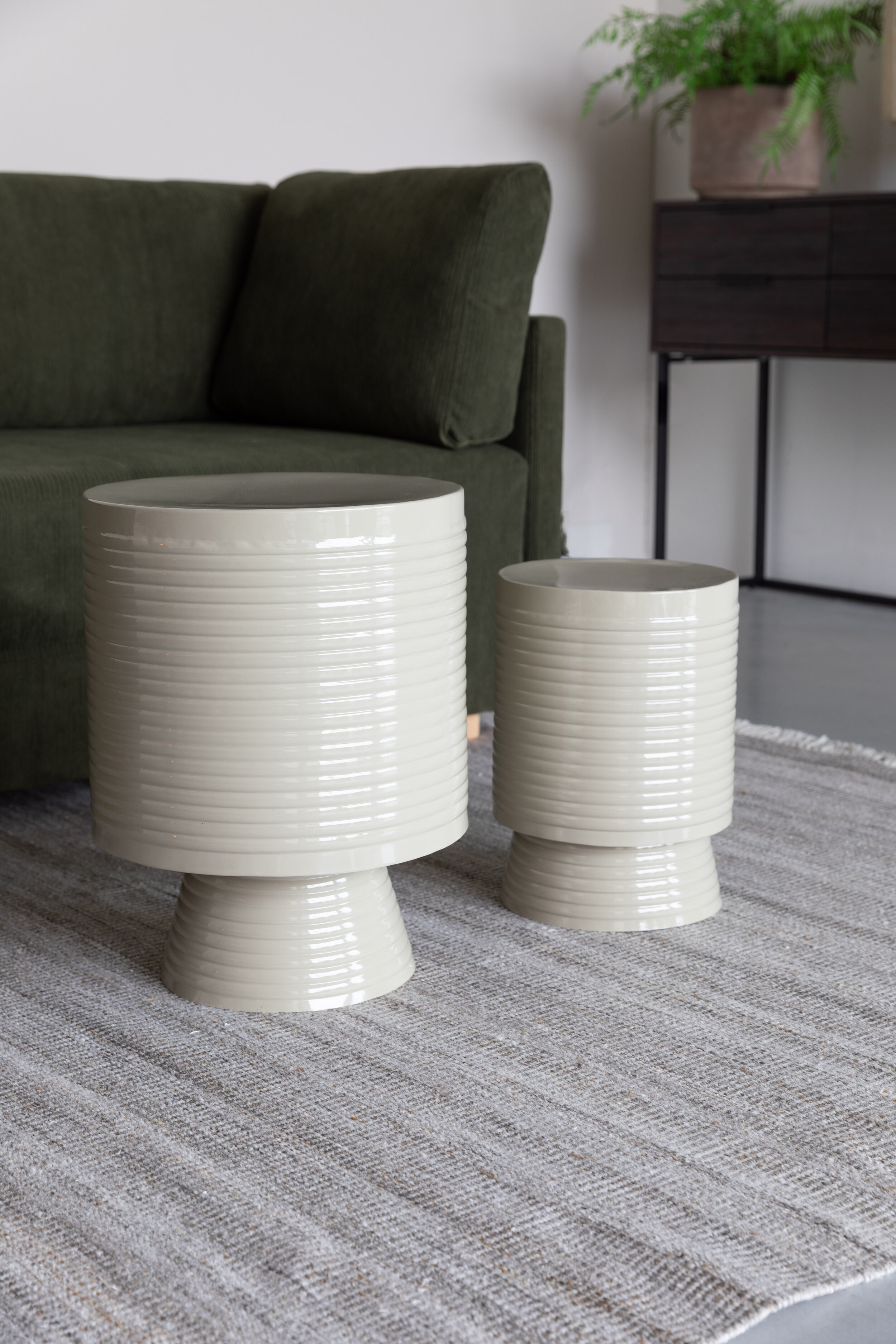 ZILT Bijzettafel 'Alexia' 25cm, kleur Ivory