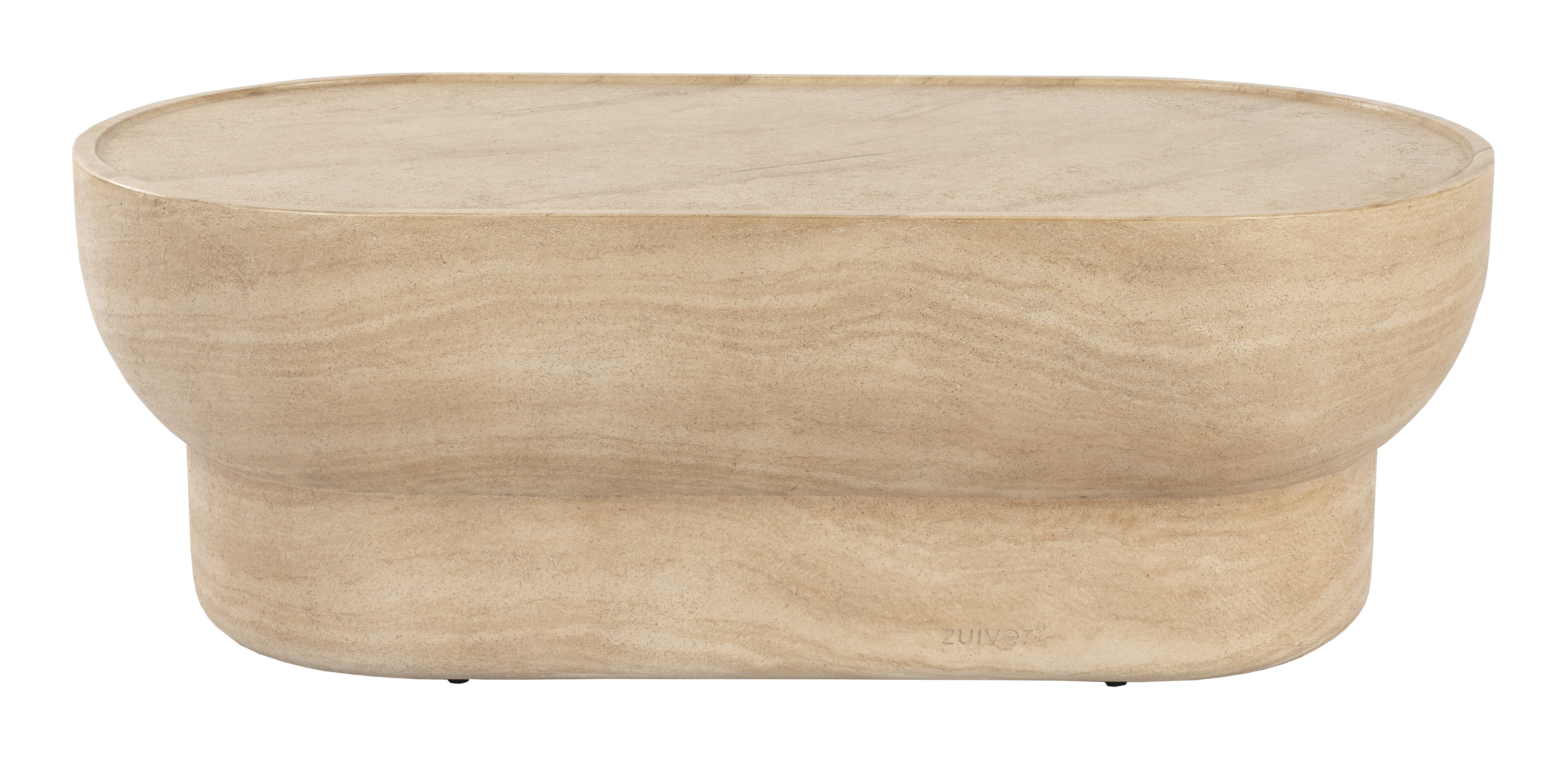 Zuiver Ovale Salontafel Noble Travertinlook, 100 x 50cm - Beige - Ovaal