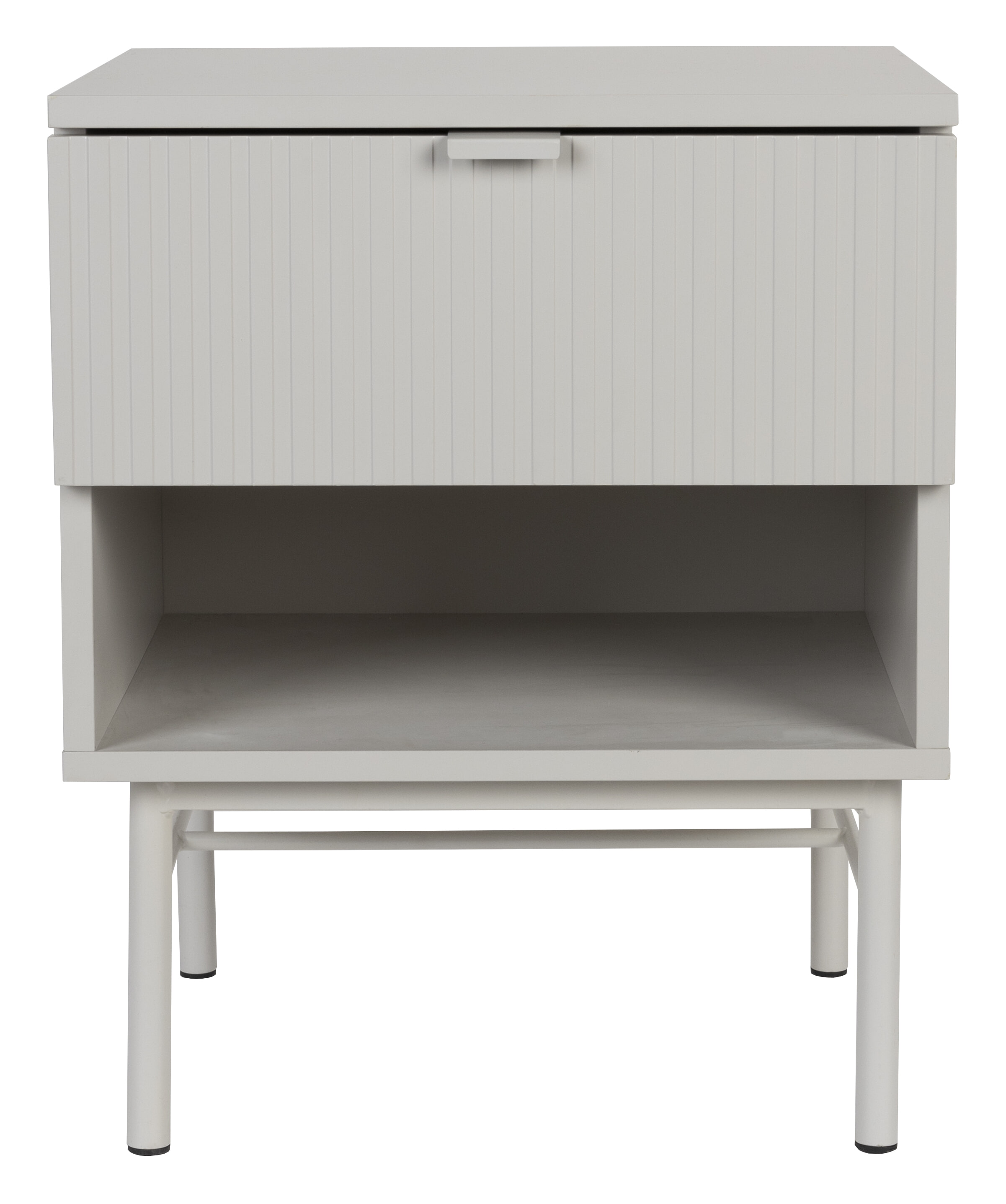 ZILT Bijzettafel / Nachtkastje 'Shanin' Met 1 lade, kleur Beige