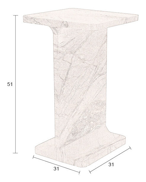 Dutchbone Bijzettafel 'Satpura' Marmer, 31 x 31cm