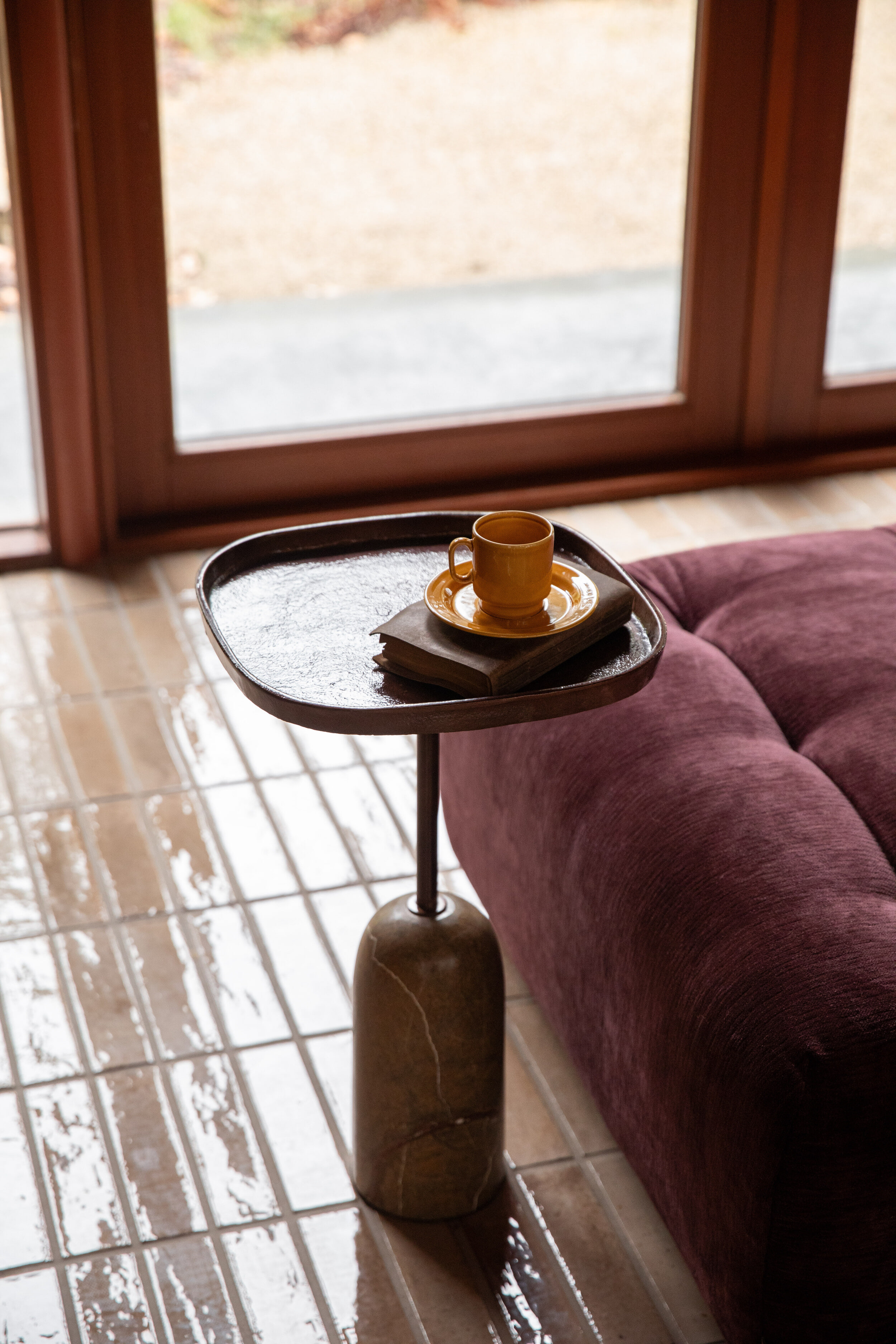 Dutchbone Bijzettafel 'Rimo' Marmer, 35 x 35cm