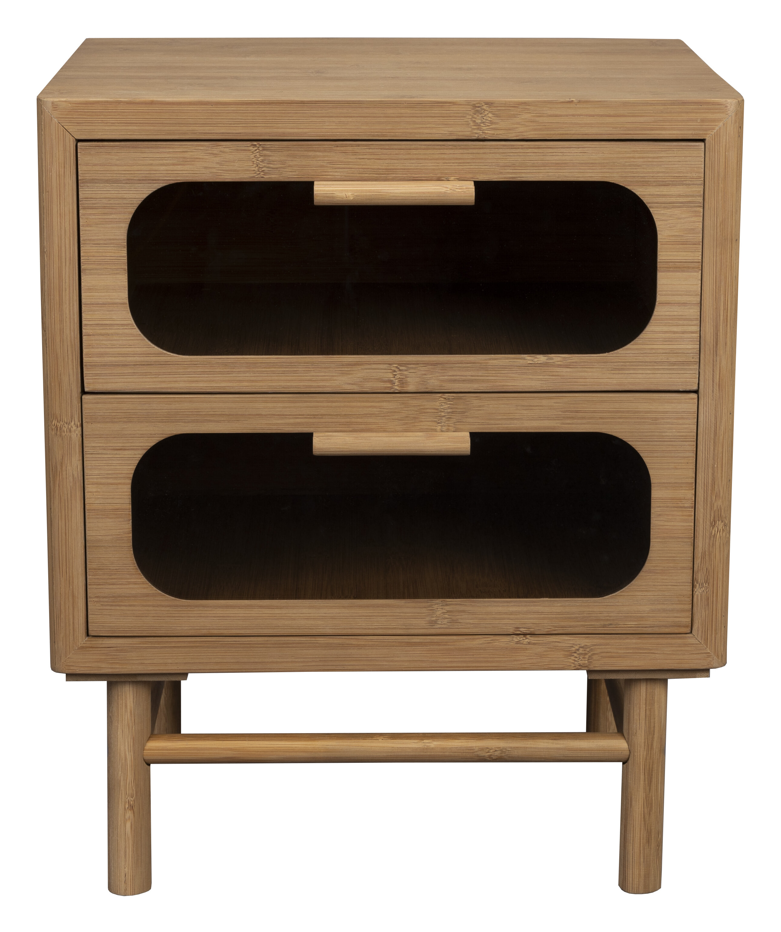 Dutchbone Nachtkastje 'Caroun' Bamboe, Met 2 lades
