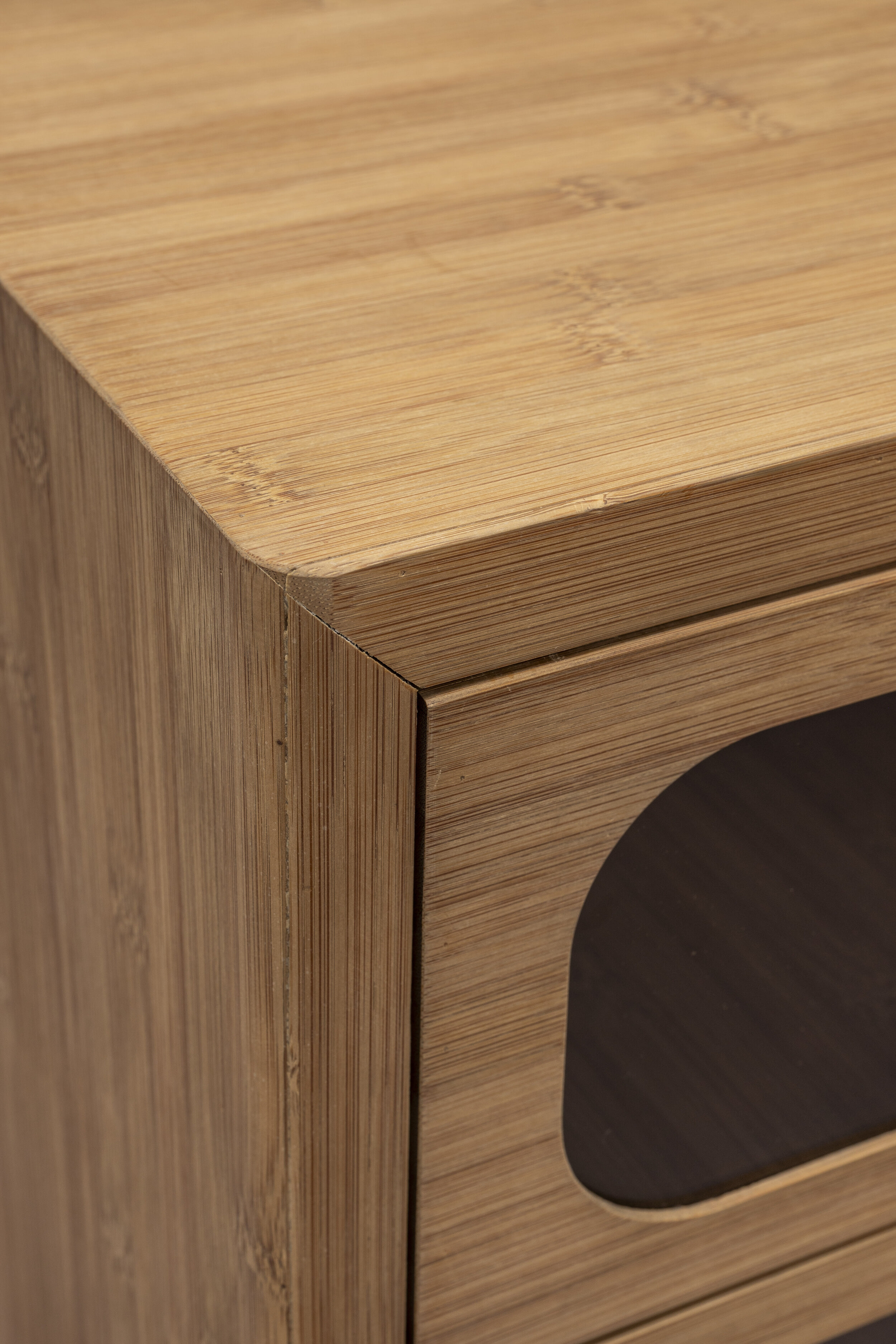 Dutchbone Nachtkastje 'Caroun' Bamboe, Met 2 lades