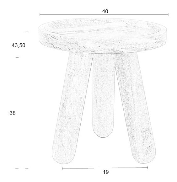 Zuiver Ronde Bijzettafel 'Cosmopolitan' Marmer, 40cm