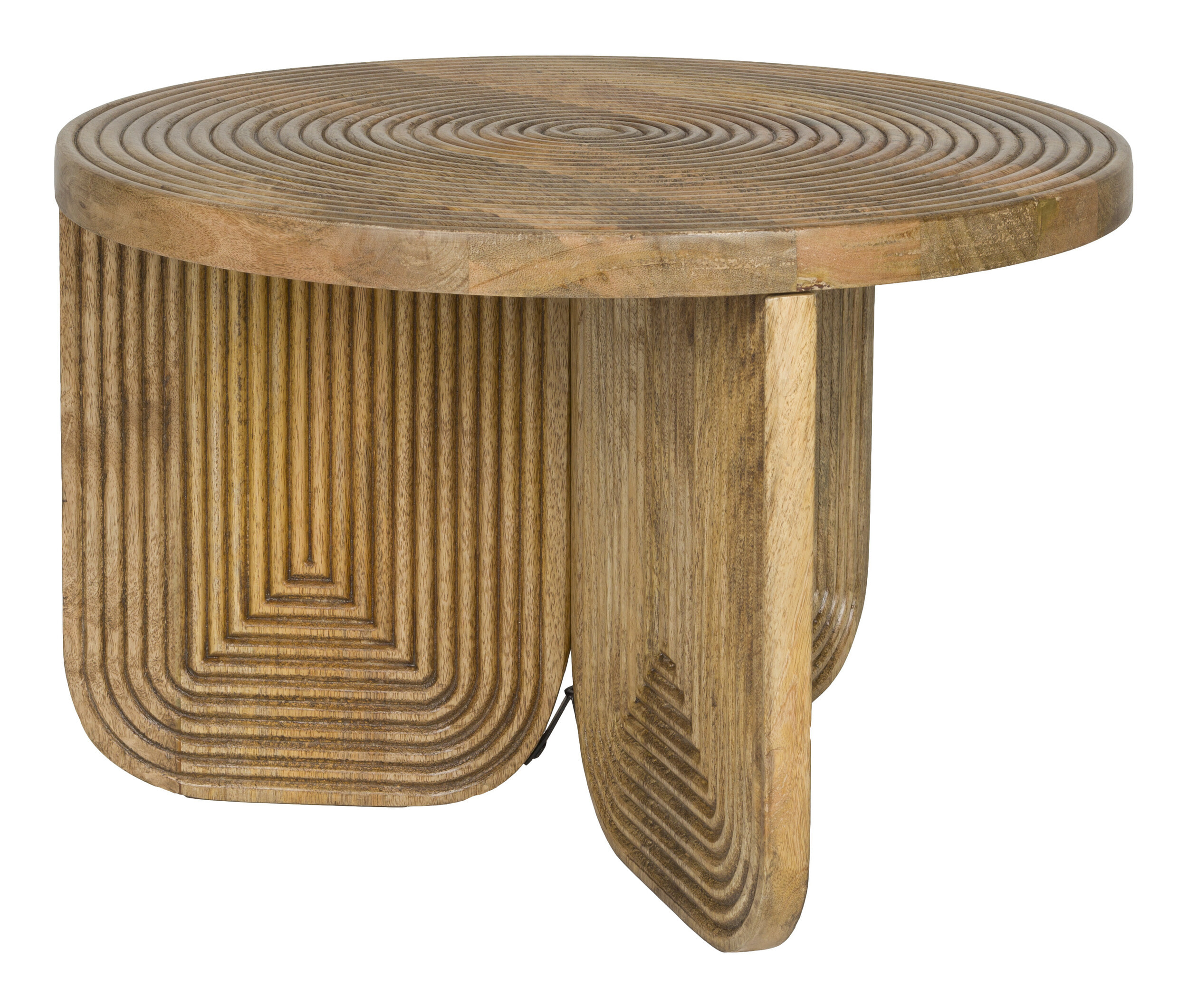 ZILT Ronde Salontafel 'Kang' Mangohout, 60cm