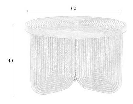 ZILT Ronde Salontafel 'Kang' Mangohout, 60cm