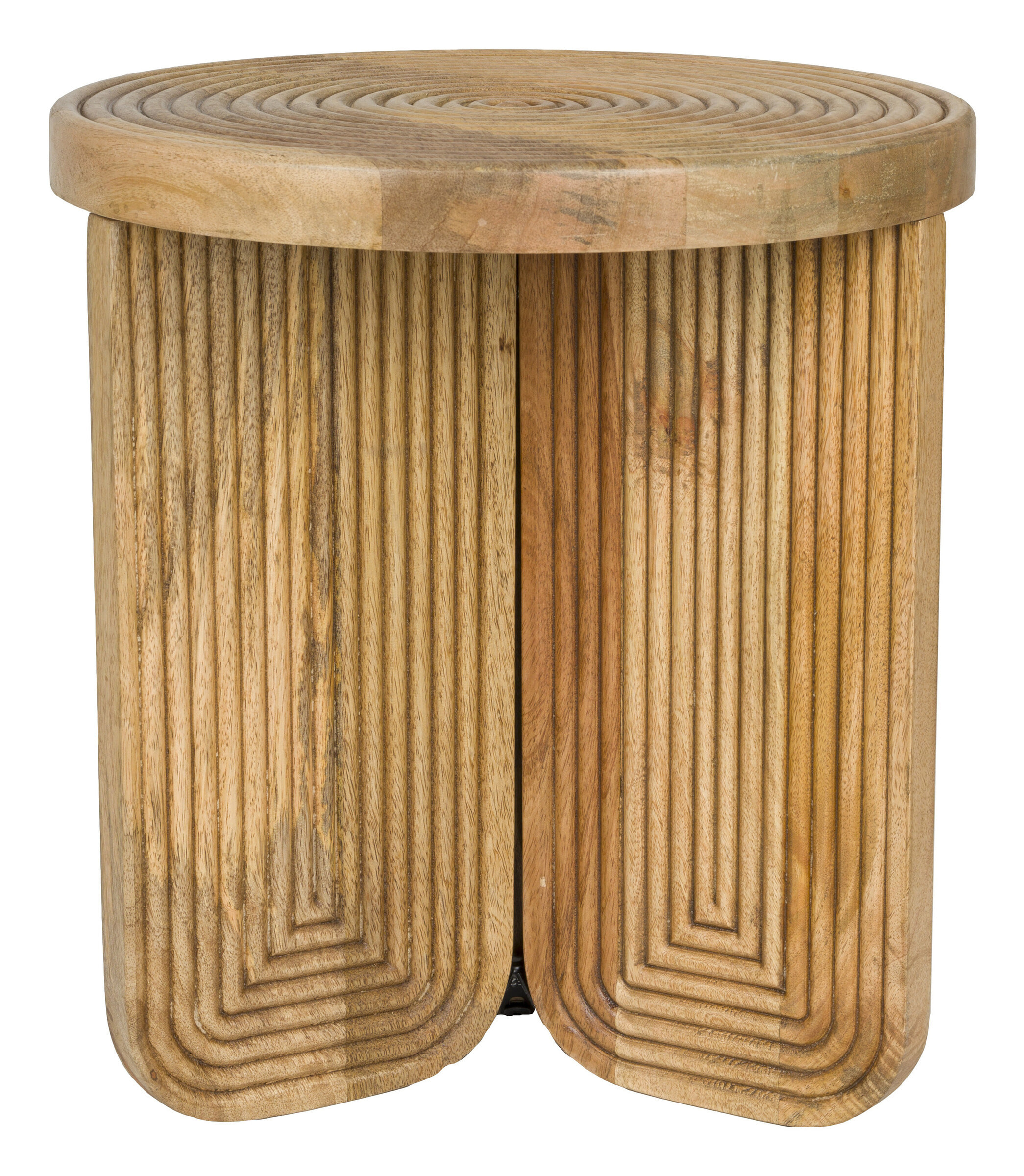 ZILT Ronde Bijzettafel 'Kang' Mangohout, 40cm