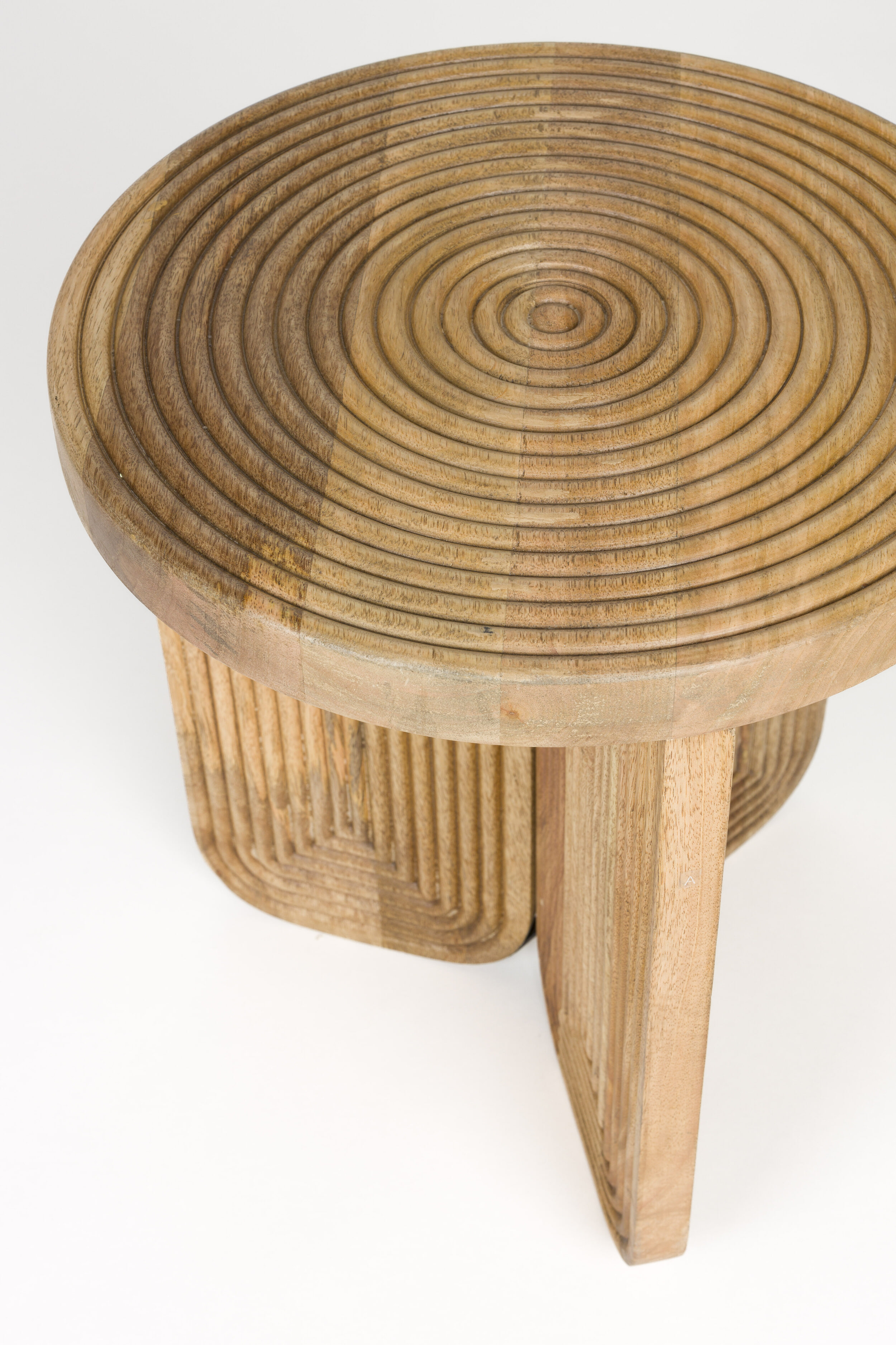 ZILT Ronde Bijzettafel 'Kang' Mangohout, 40cm