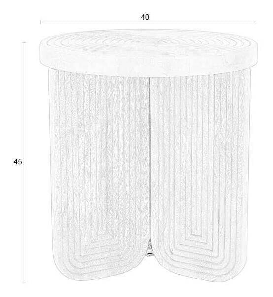 ZILT Ronde Bijzettafel 'Kang' Mangohout, 40cm