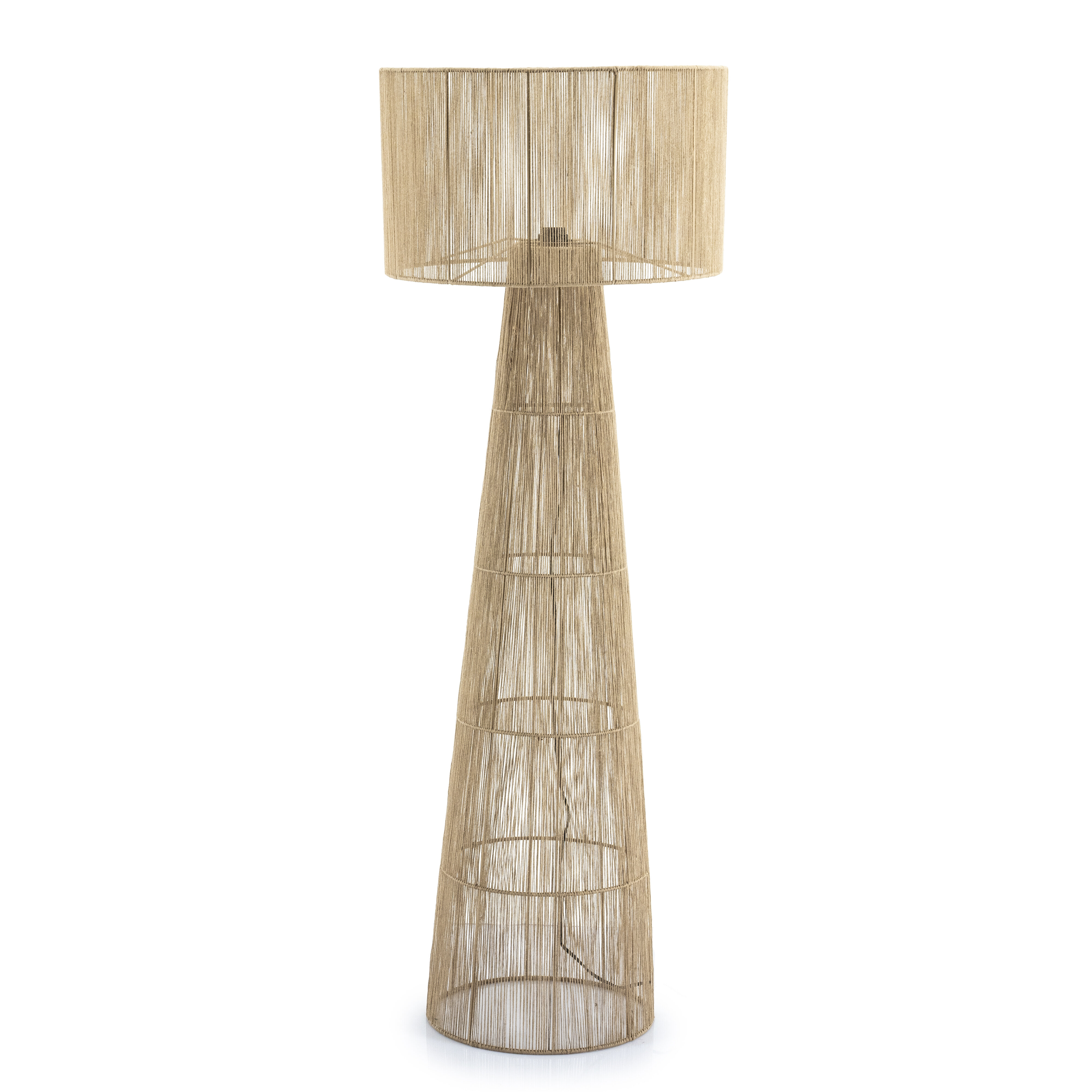 By-Boo Vloerlamp Oshu Jute, 146cm hoog - Beige