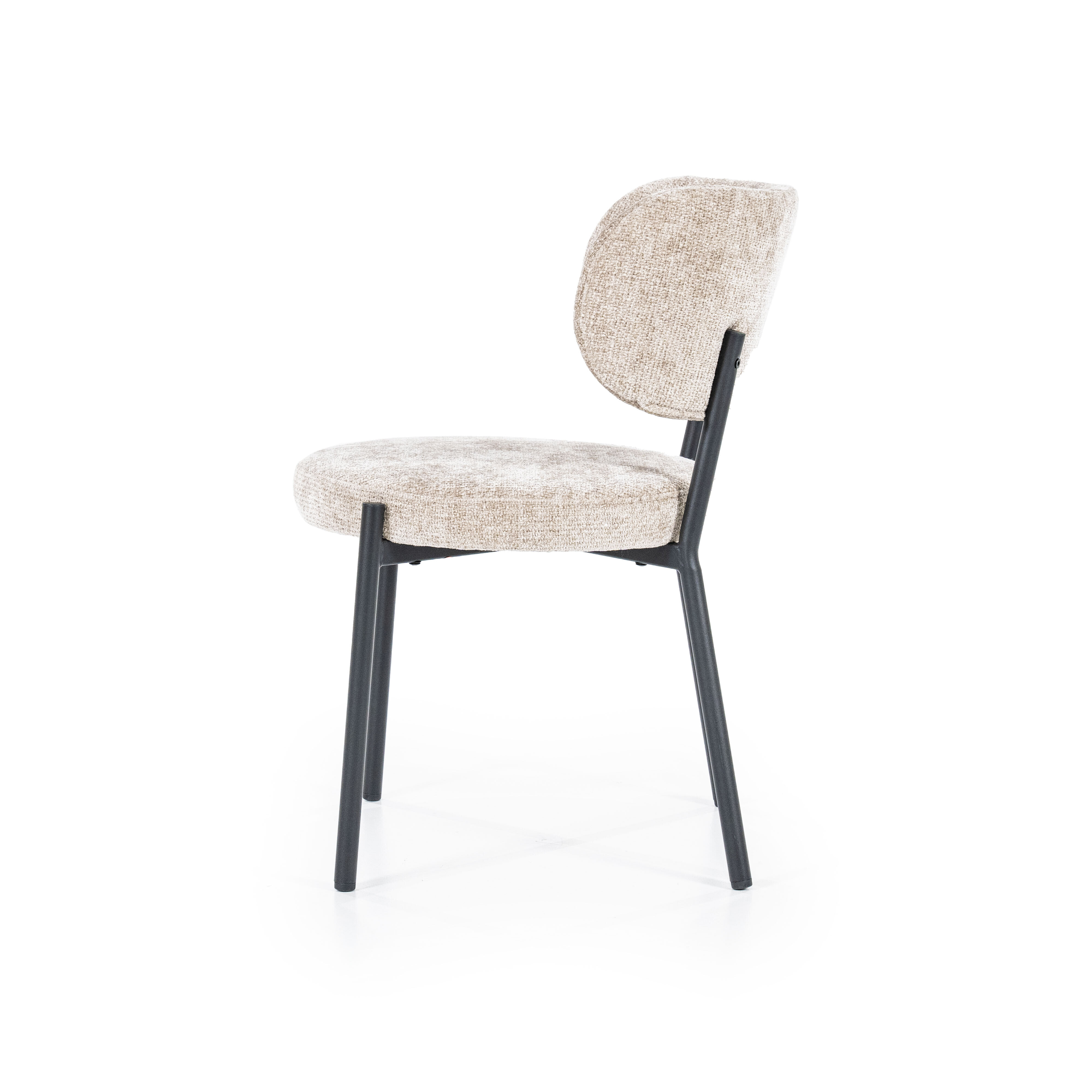 By-Boo Eetkamerstoel 'Oasis' Chenille, kleur Taupe