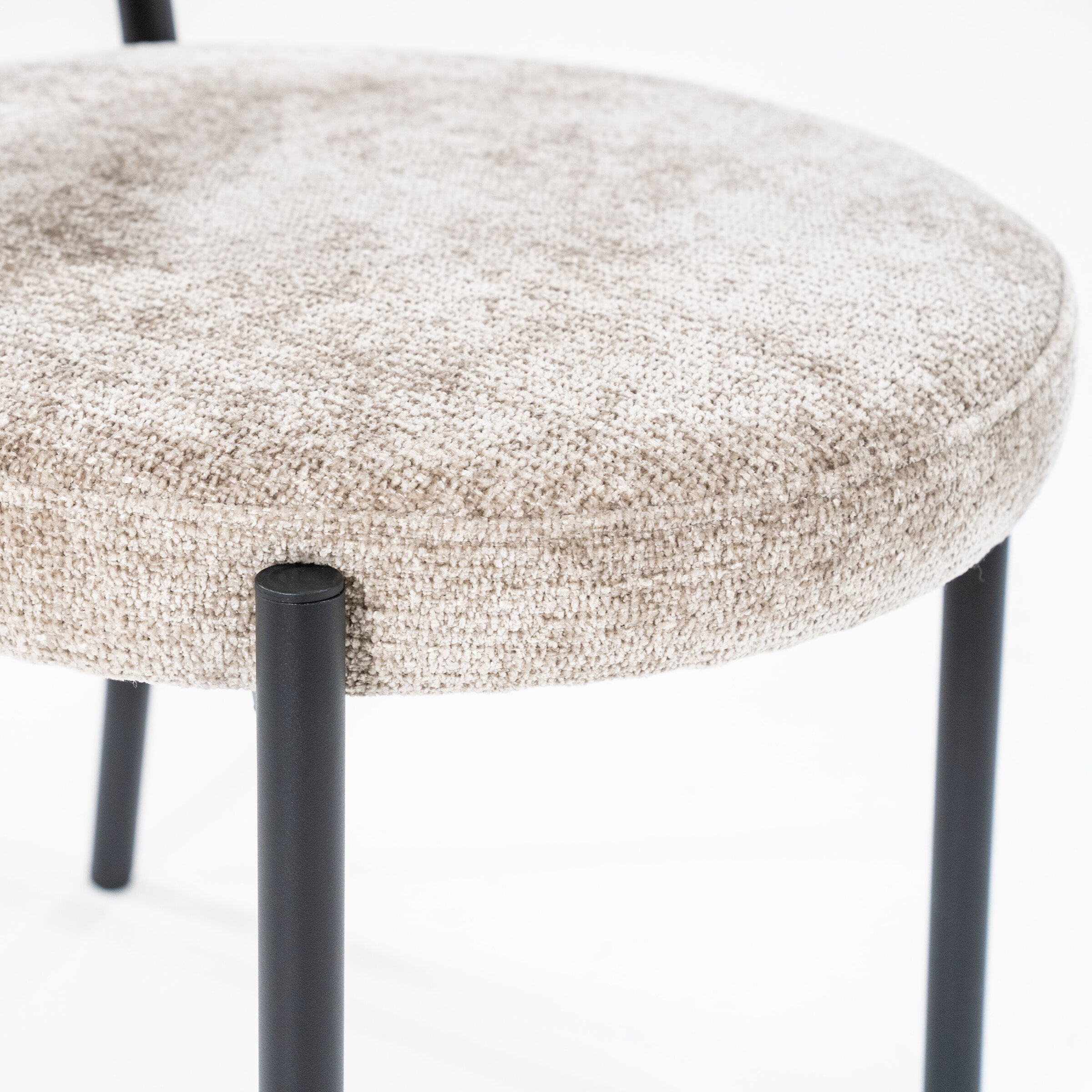 By-Boo Eetkamerstoel 'Oasis' Chenille, kleur Taupe