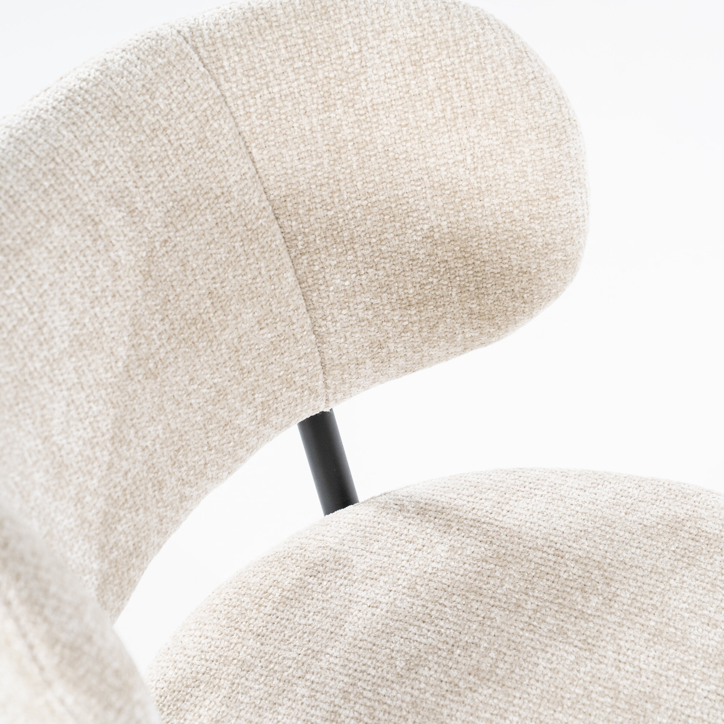By-Boo Eetkamerstoel 'Oasis' Chenille, kleur Beige