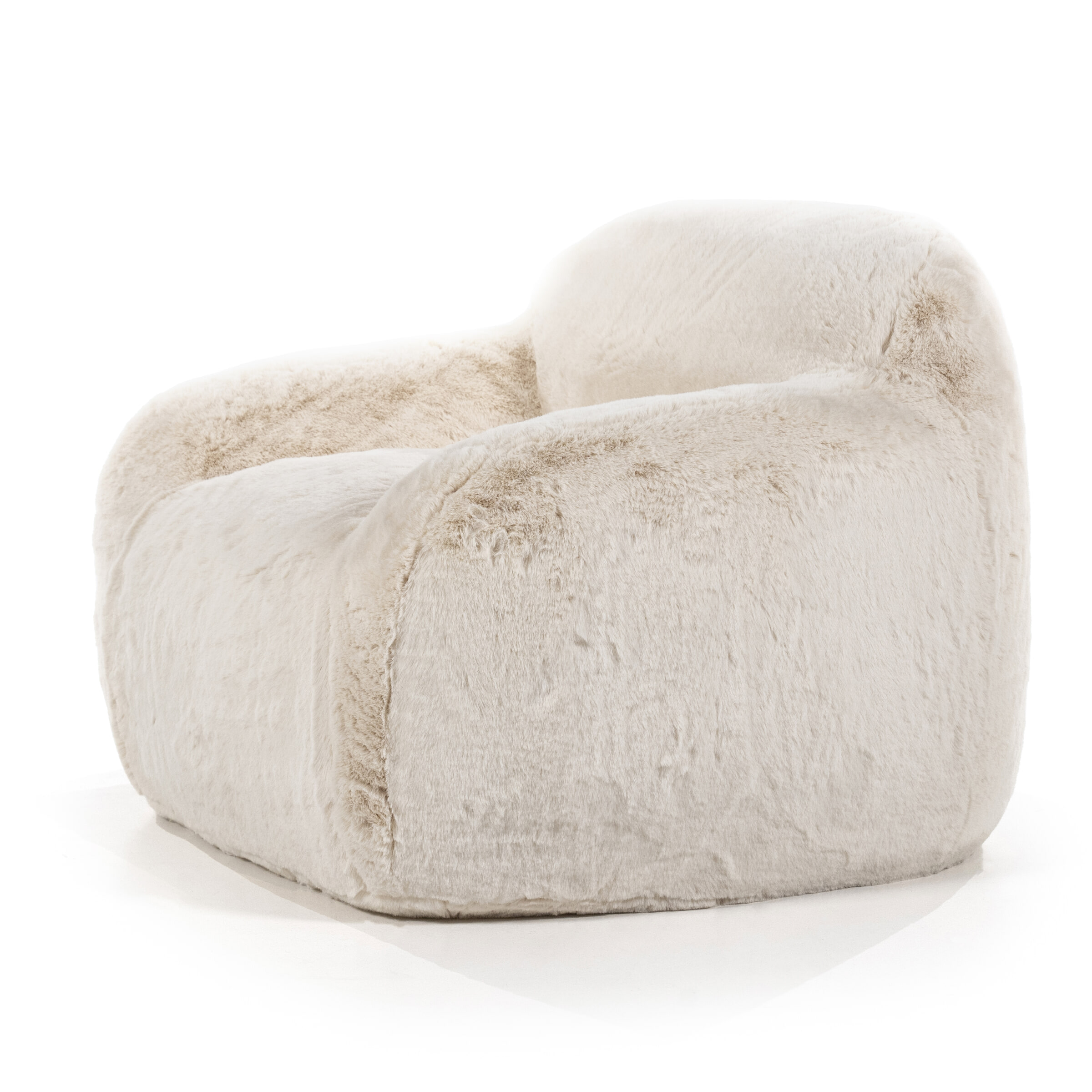 By-Boo Fauteuil 'Hug' Fluffy, kleur Beige
