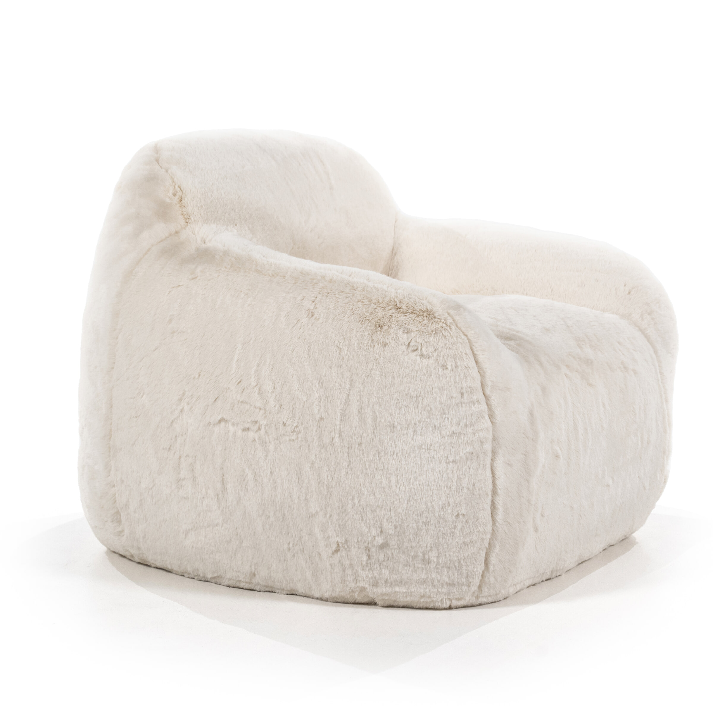 By-Boo Fauteuil 'Hug' Fluffy, kleur Beige
