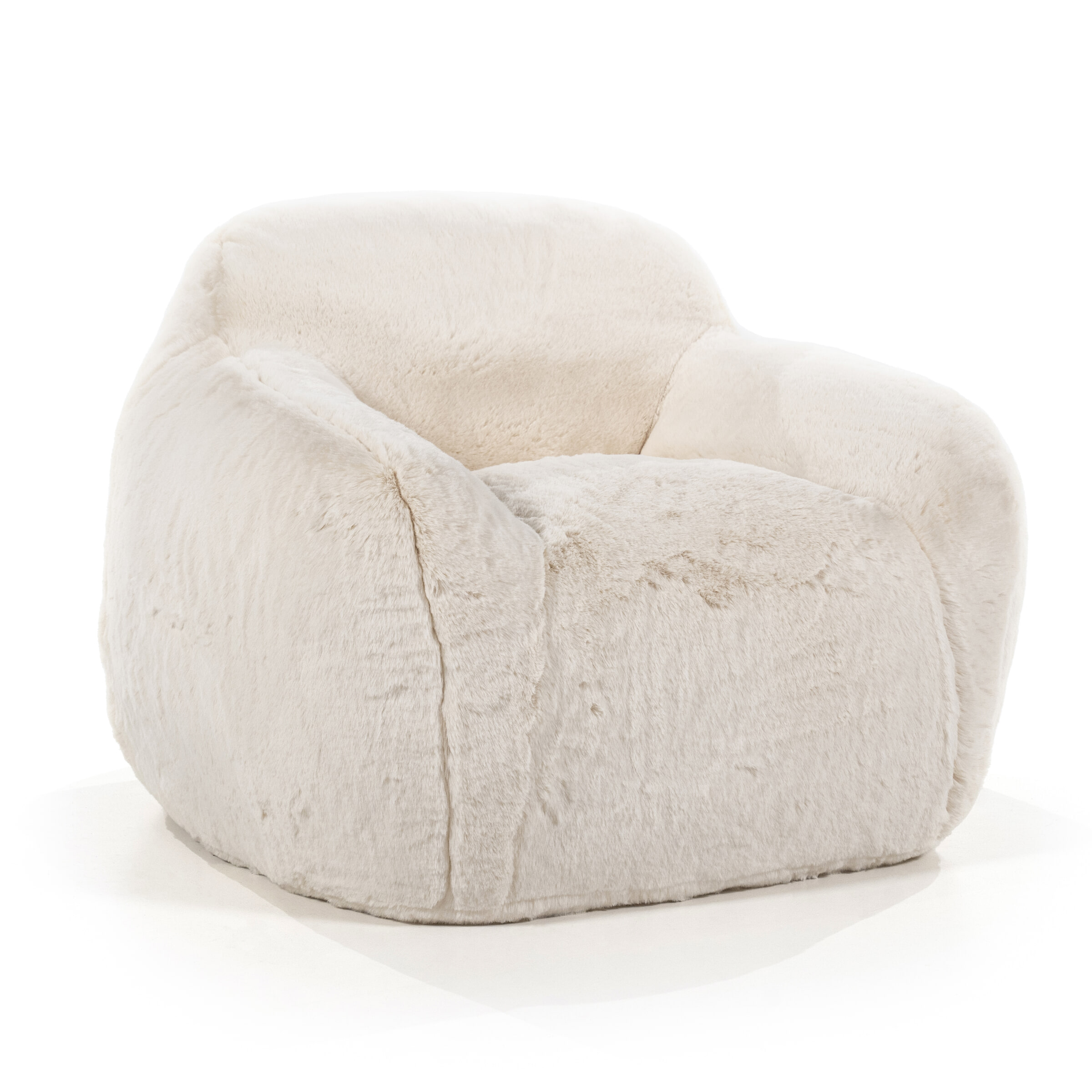 By-Boo Fauteuil 'Hug' Fluffy, kleur Beige
