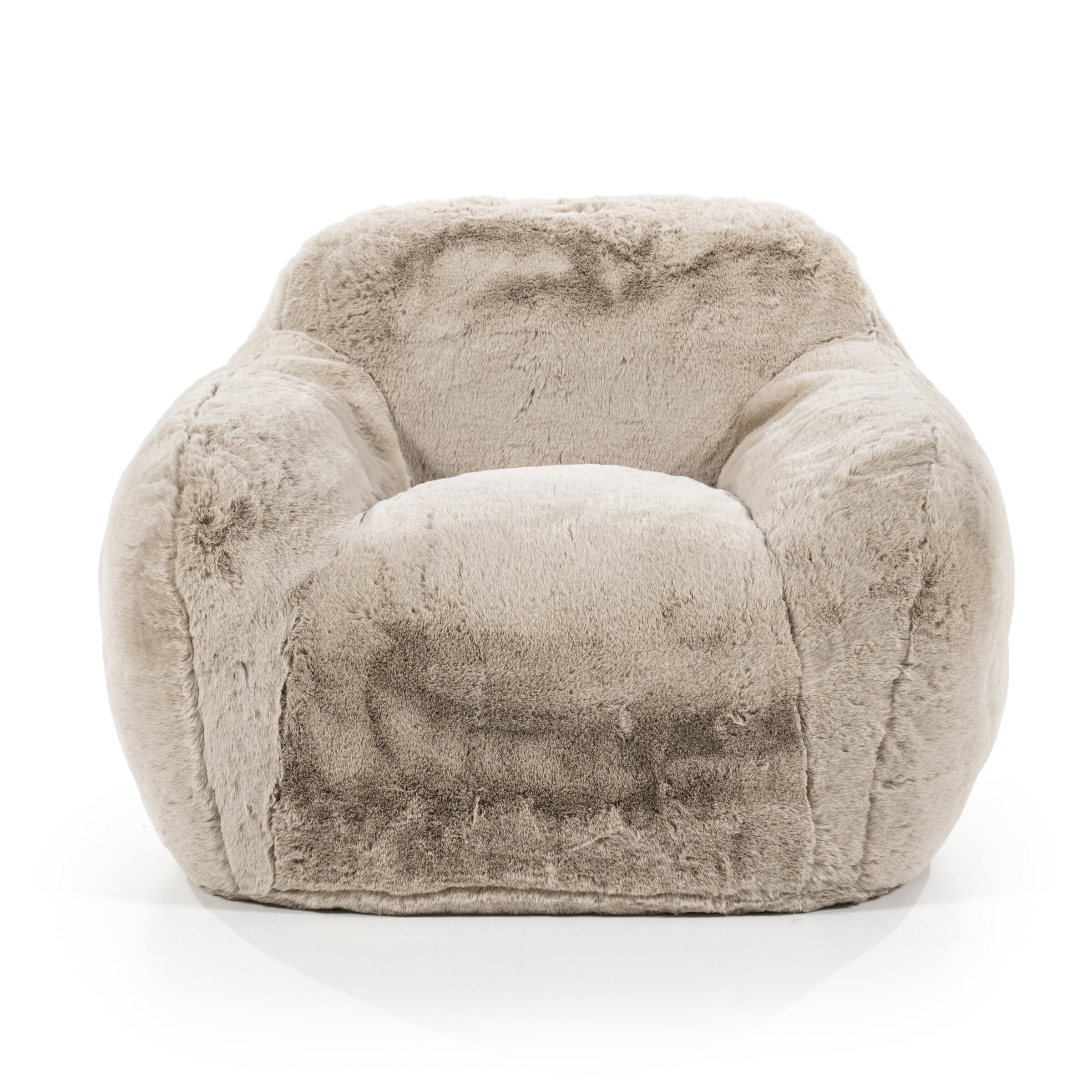 By-Boo Fauteuil 'Hug' Fluffy, kleur Taupe