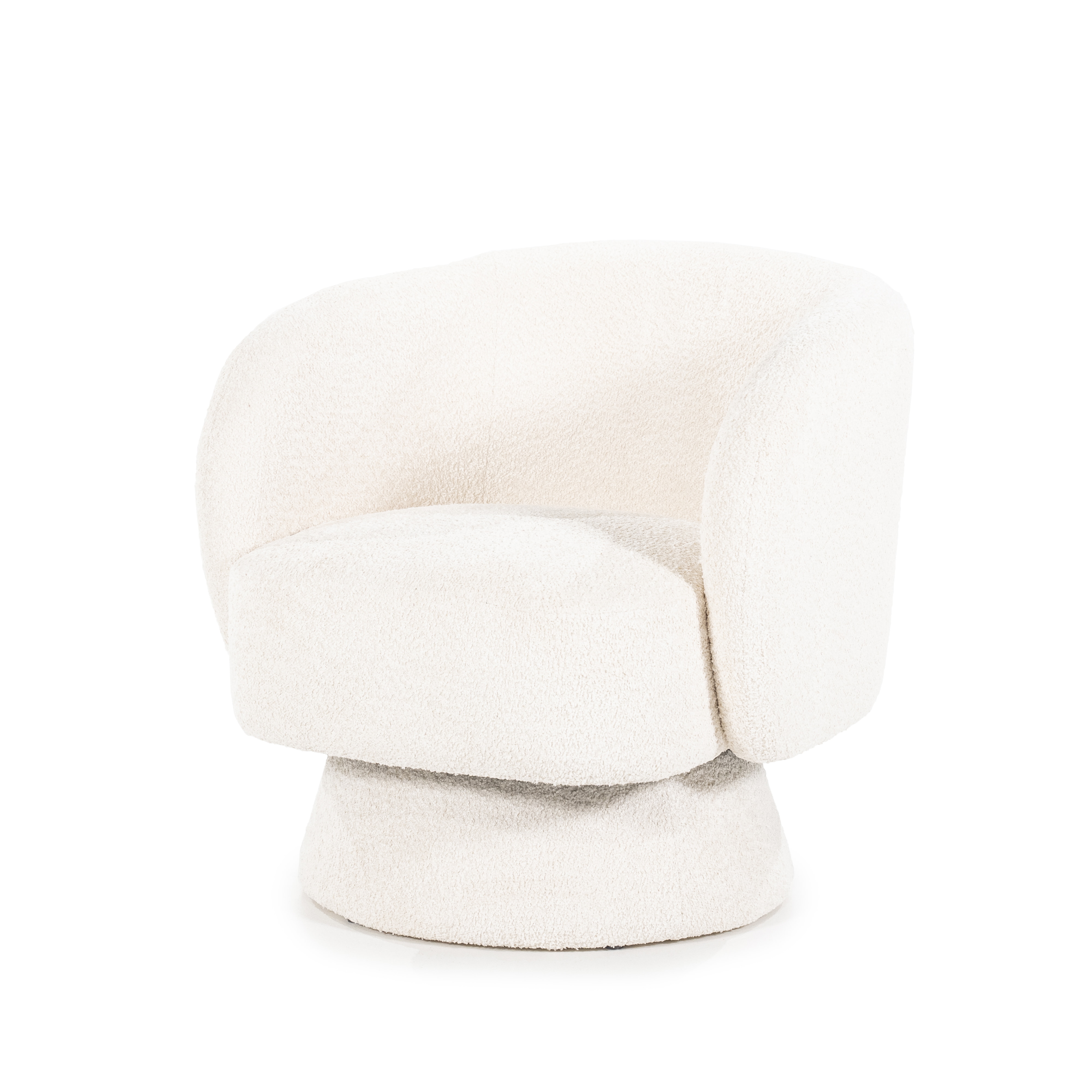 By-Boo Draaifauteuil 'Balou' Bouclé, kleur Beige