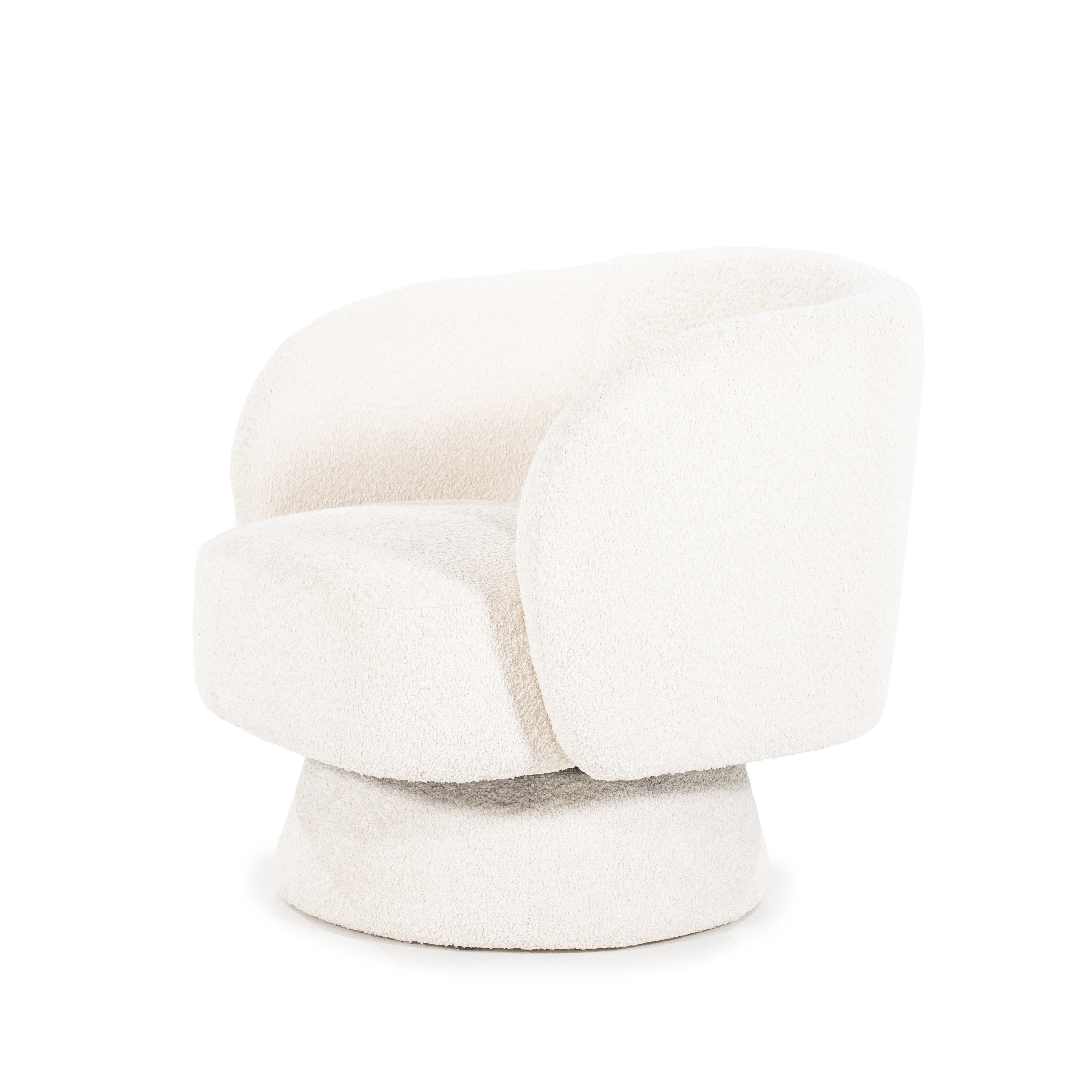 By-Boo Draaifauteuil 'Balou' Bouclé, kleur Beige