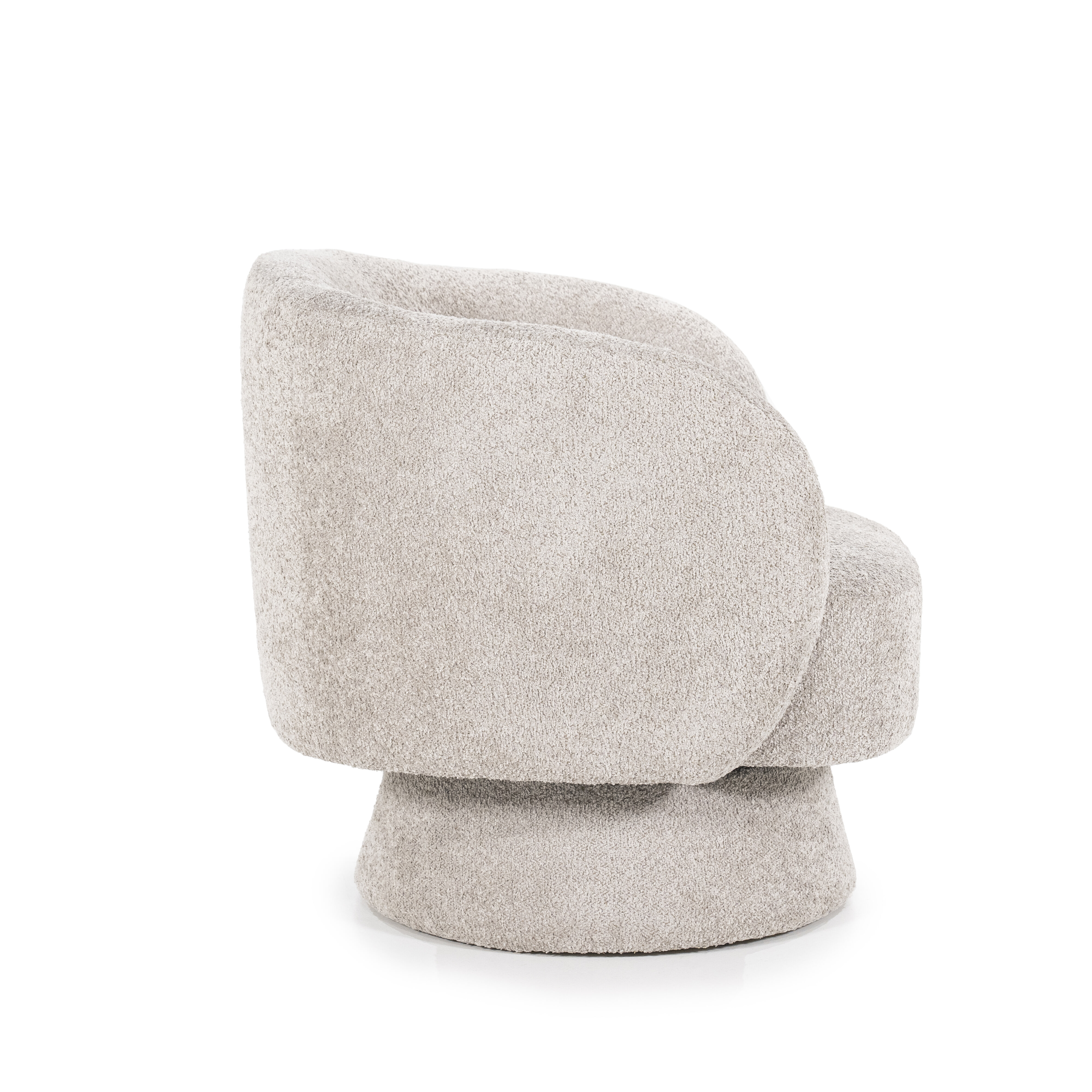 By-Boo Draaifauteuil 'Balou' Bouclé, kleur Taupe