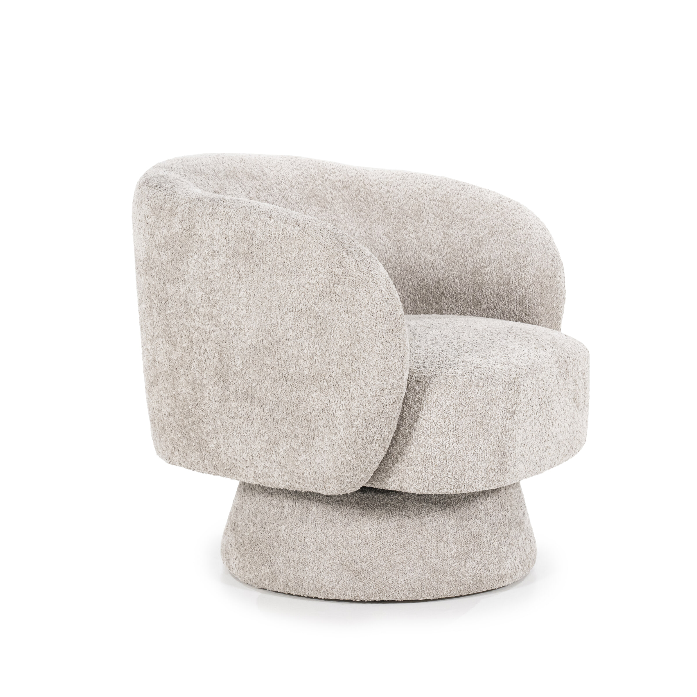 By-Boo Draaifauteuil 'Balou' Bouclé, kleur Taupe