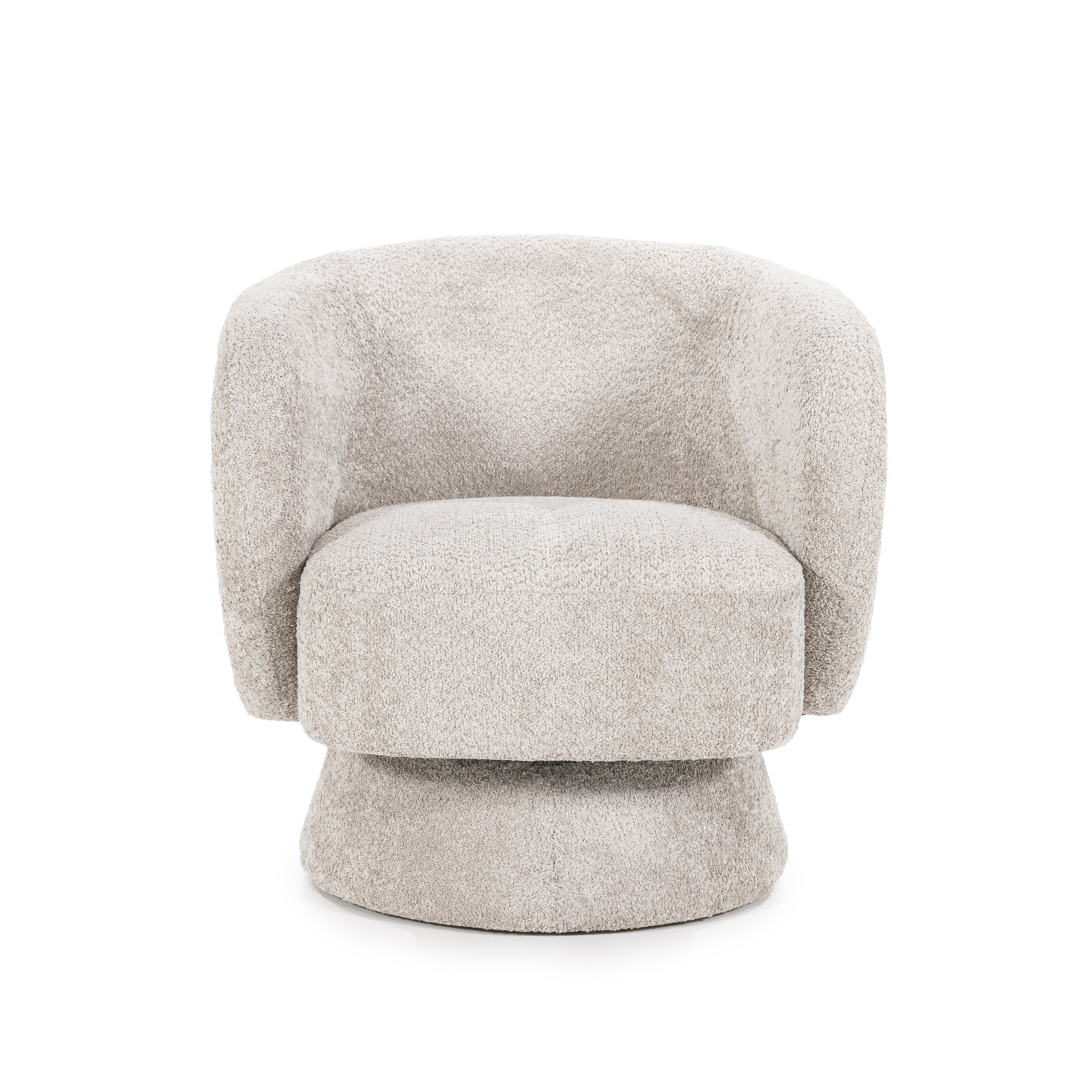 By-Boo Draaifauteuil 'Balou' Bouclé, kleur Taupe