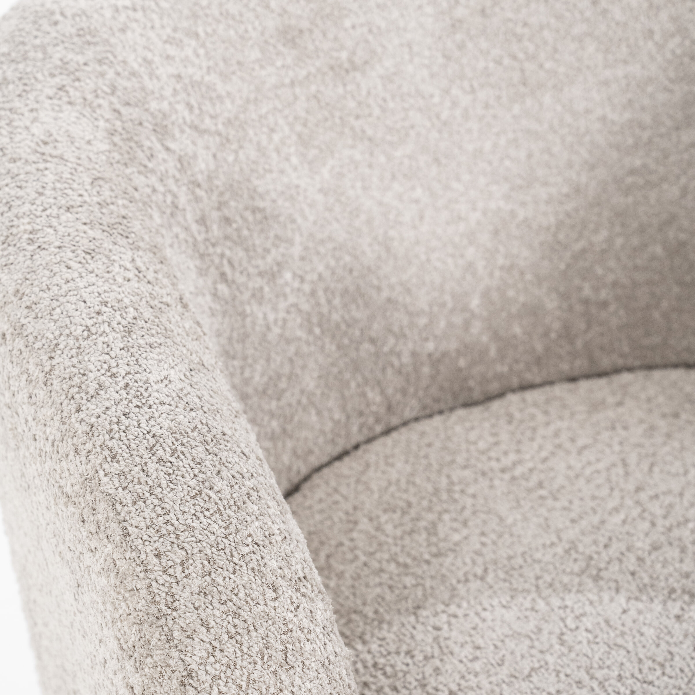 By-Boo Draaifauteuil 'Balou' Bouclé, kleur Taupe