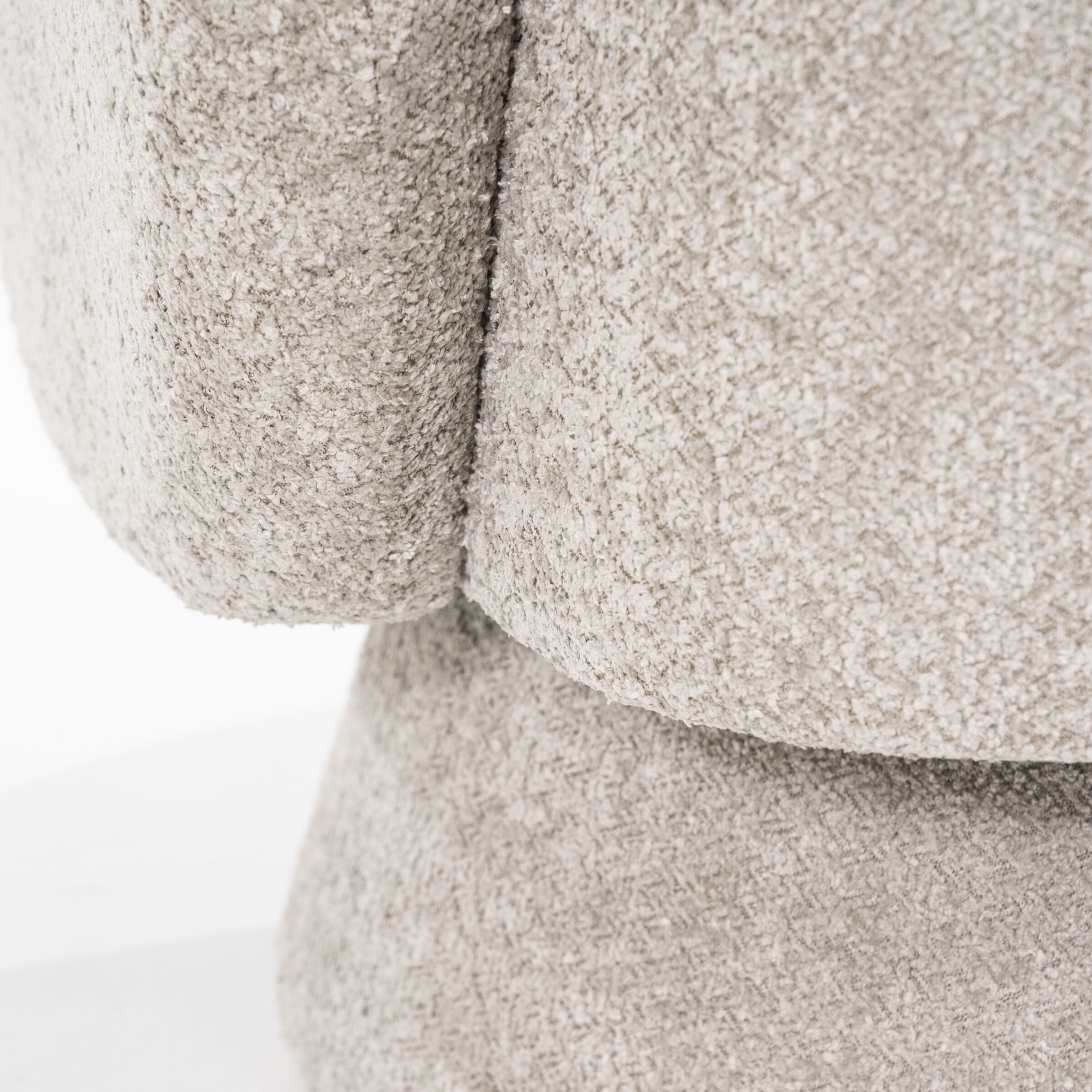 By-Boo Draaifauteuil 'Balou' Bouclé, kleur Taupe